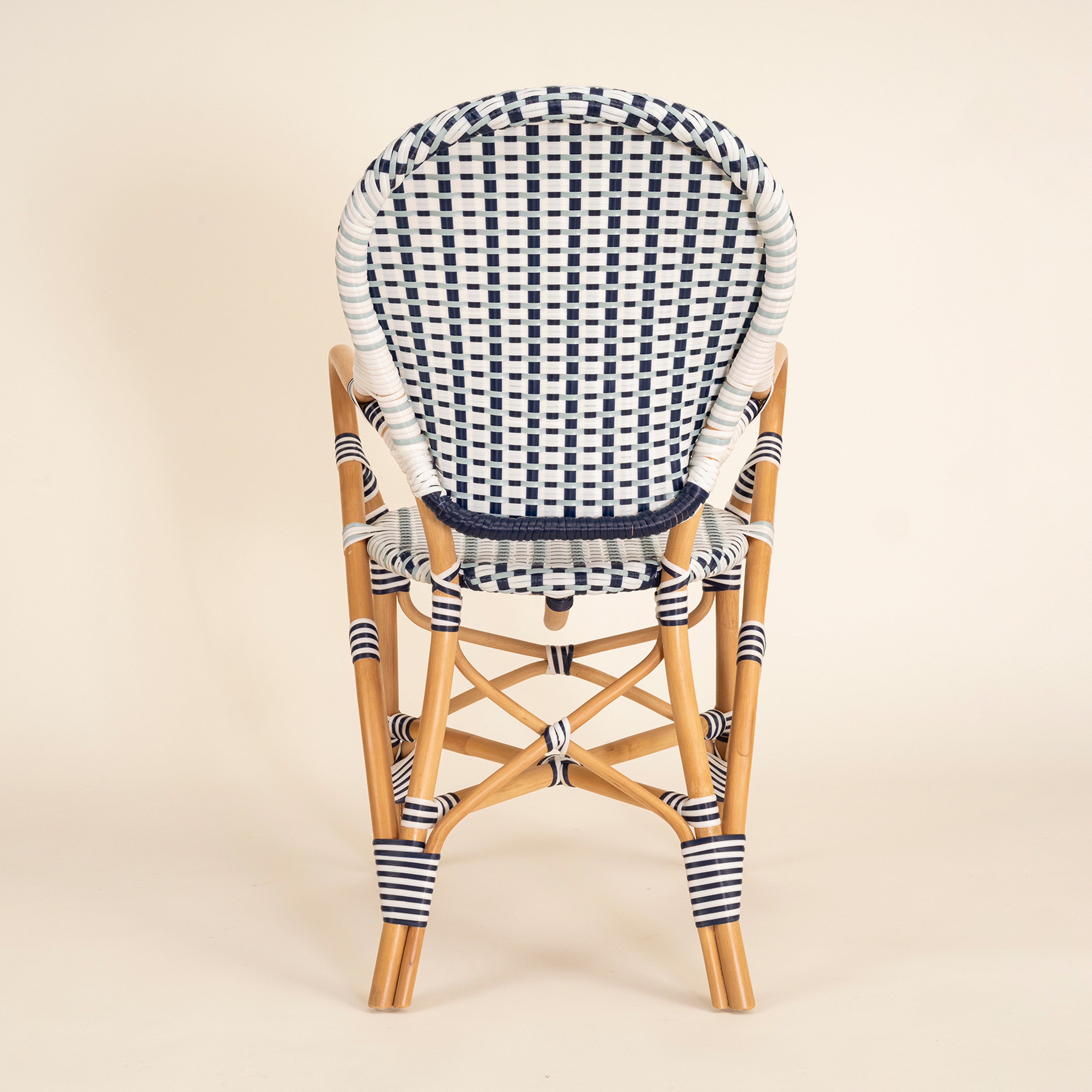 Java Rattan - Synthetıc Sandalye 56,5x49,5x92 Cm Mavi