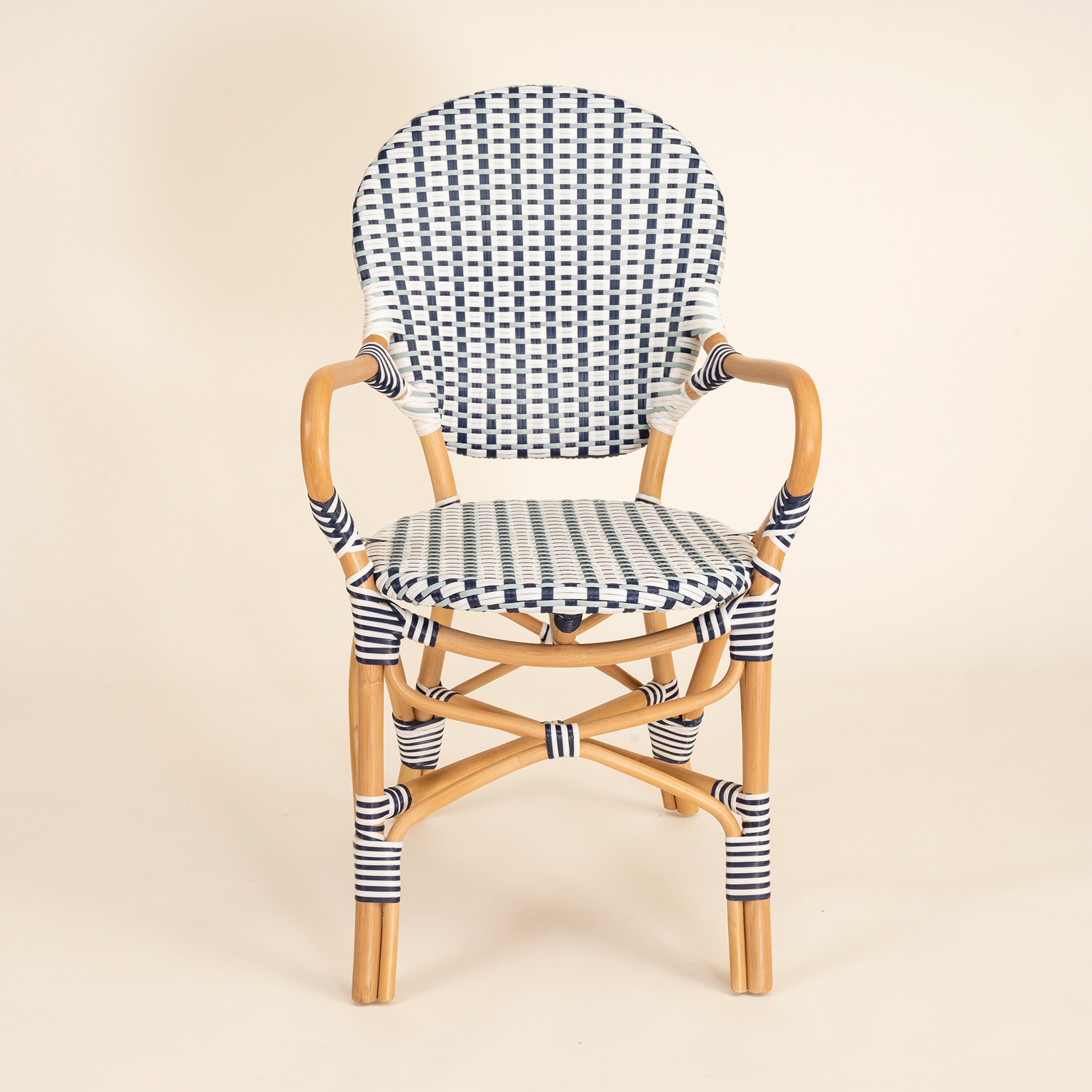 Java Rattan - Synthetıc Sandalye 56,5x49,5x92 Cm Mavi