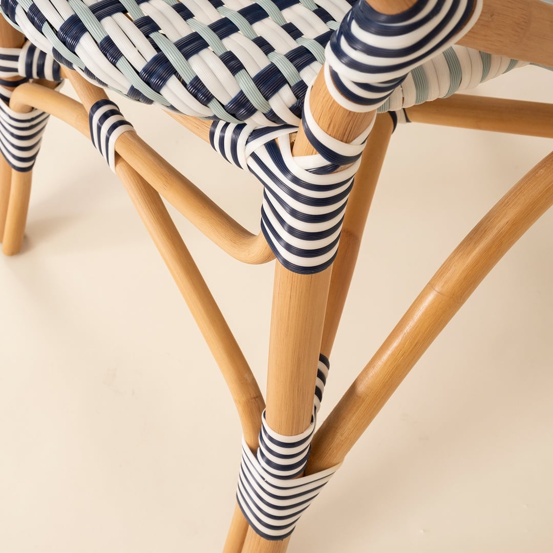 Java Rattan - Synthetıc Sandalye 56,5x49,5x92 Cm Mavi