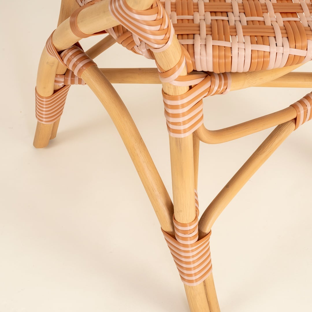 Java Rattan - Synthetıc Sandalye 56,5x49,5x92 Cm Turuncu