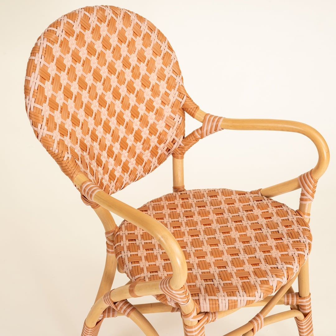 Java Rattan - Synthetıc Sandalye 56,5x49,5x92 Cm Turuncu