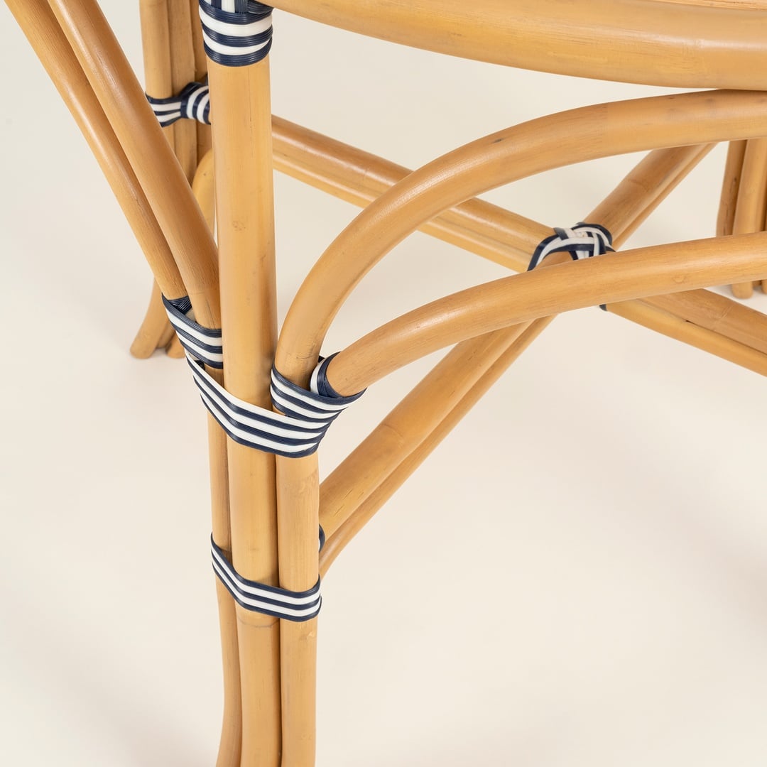 Java Rattan - Synthetıc Yemek Masası 86x86x76 Cm Mavi