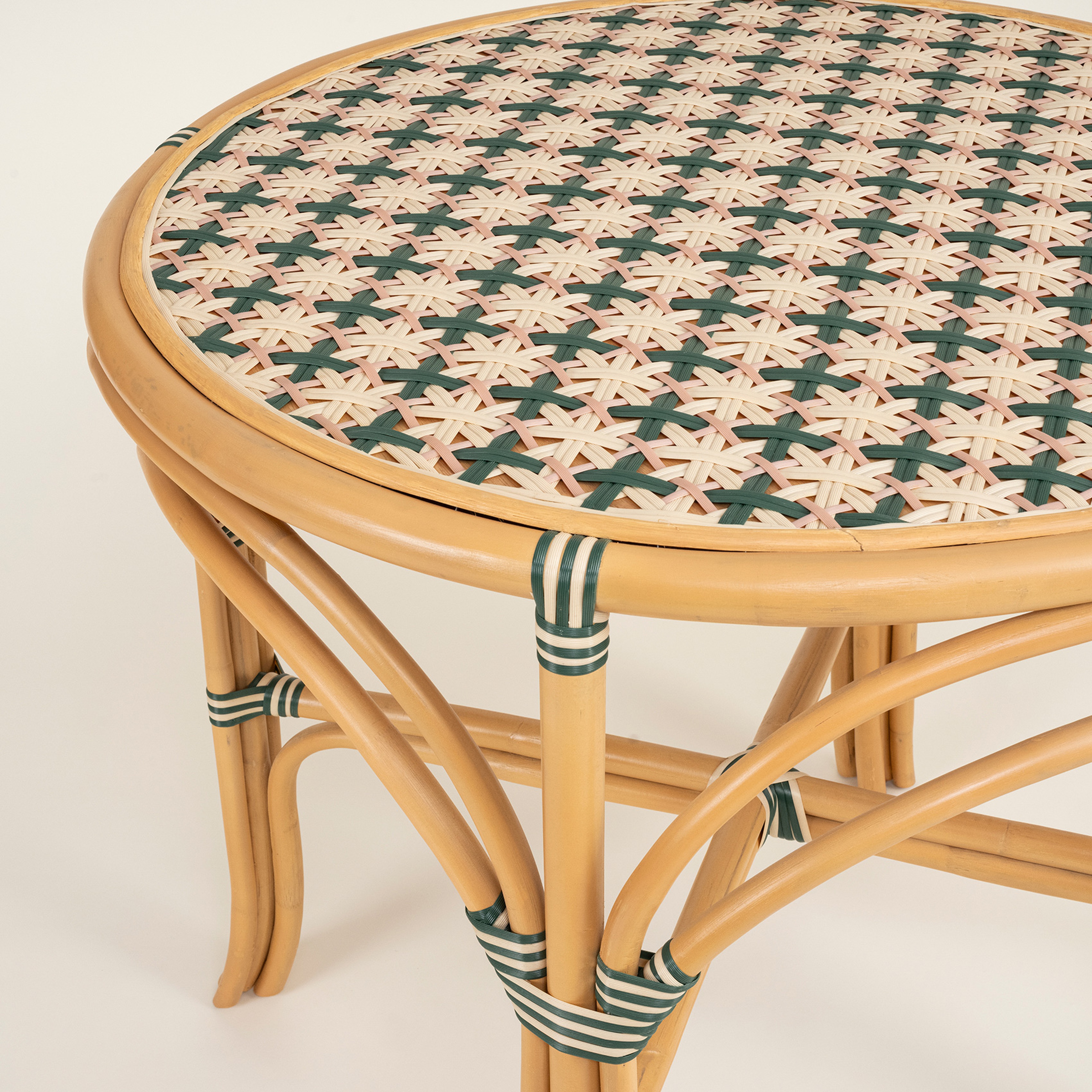 Java Rattan - Synthetıc Yemek Masası 86x86x76 Cm Yeşil