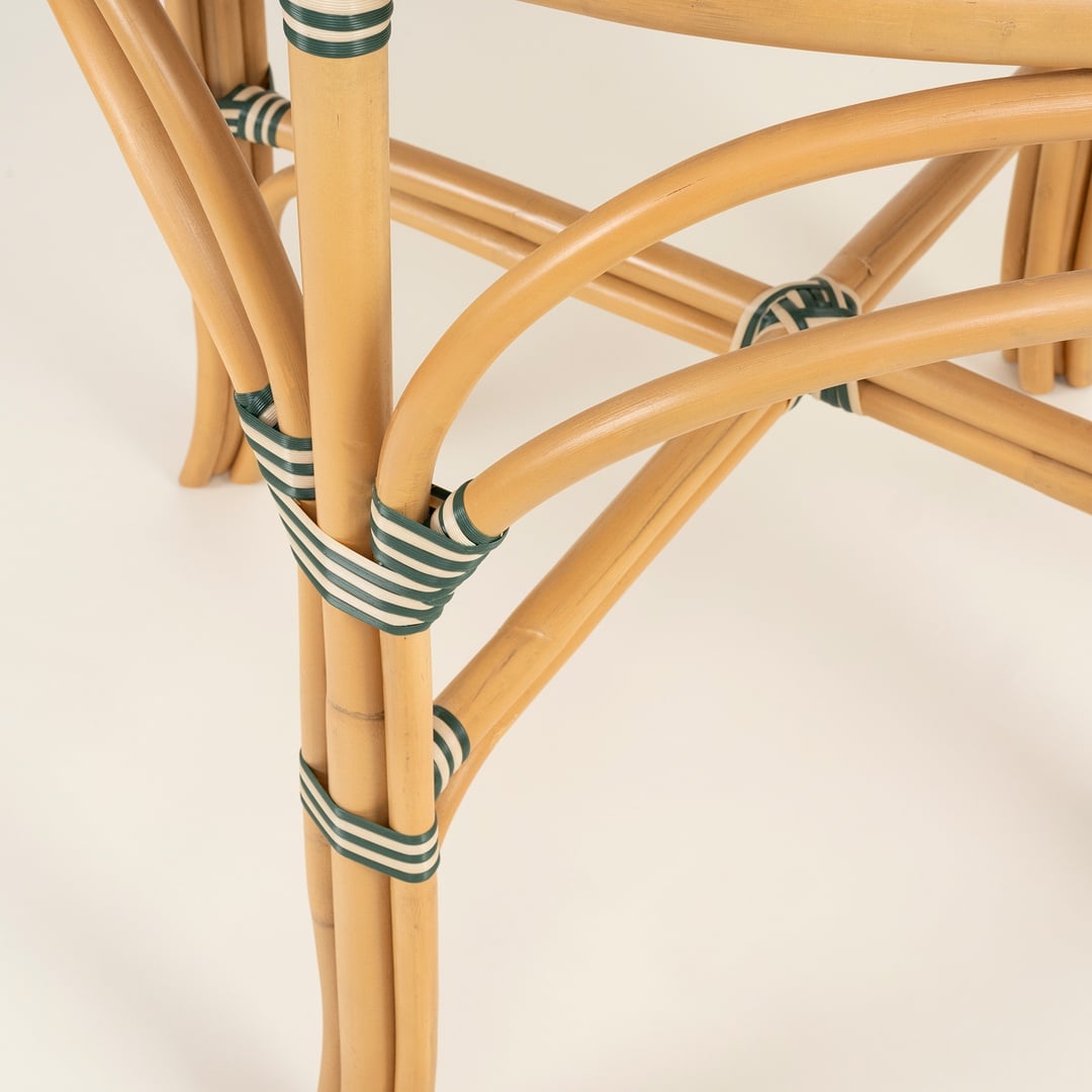 Java Rattan - Synthetıc Yemek Masası 86x86x76 Cm Yeşil