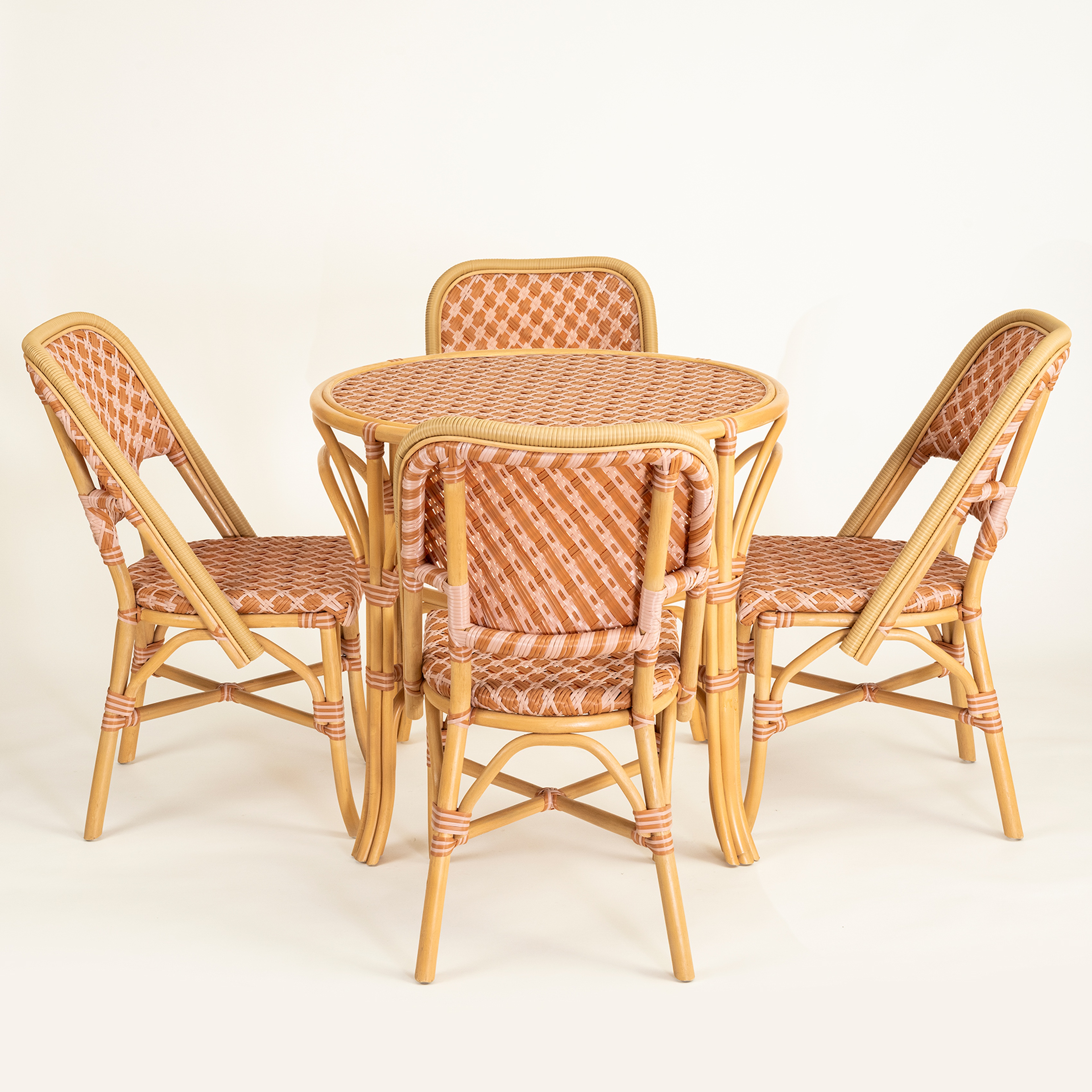 Java Rattan - Synthetıc Yemek Masası 86x86x76 Cm Turuncu