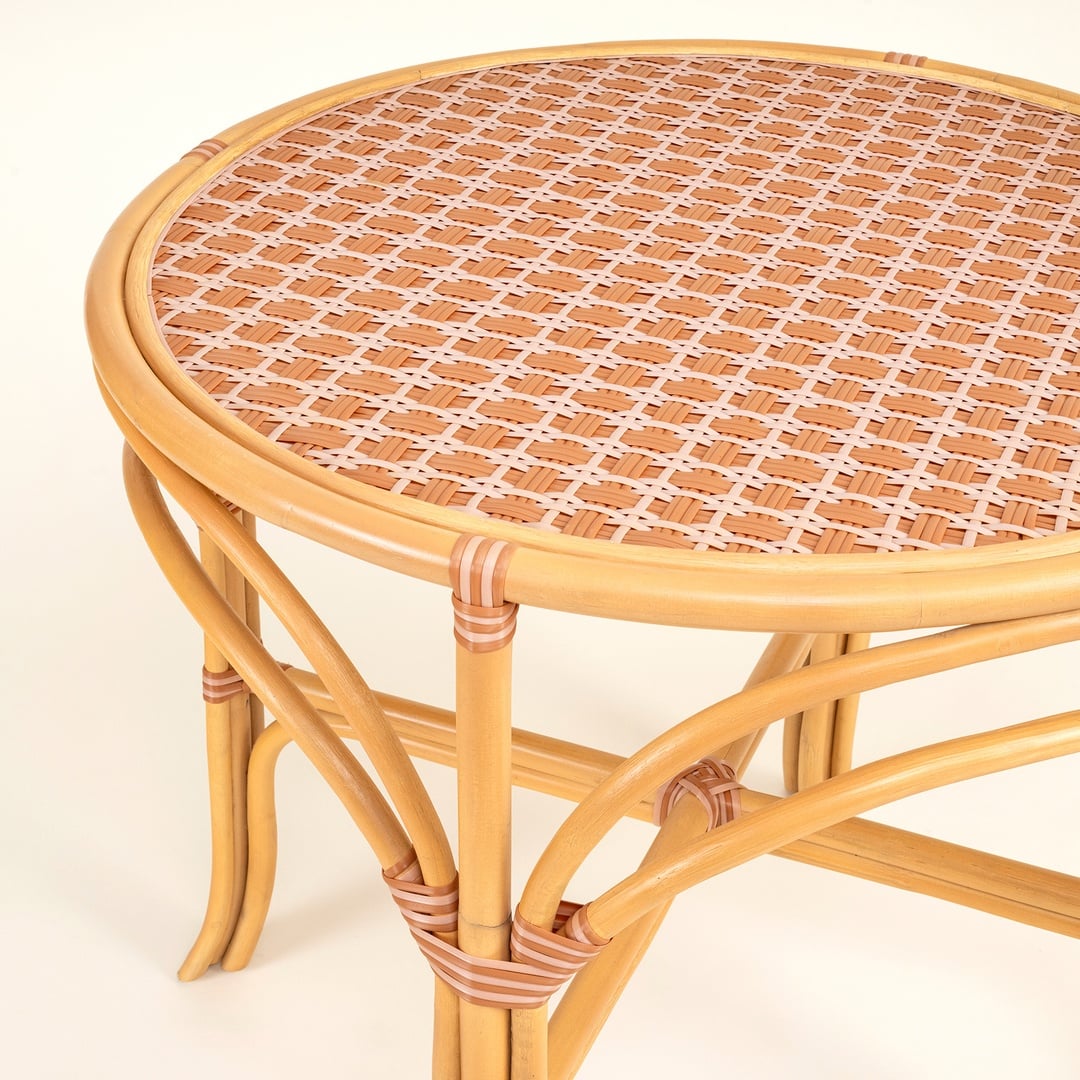 Java Rattan - Synthetıc Yemek Masası 86x86x76 Cm Turuncu