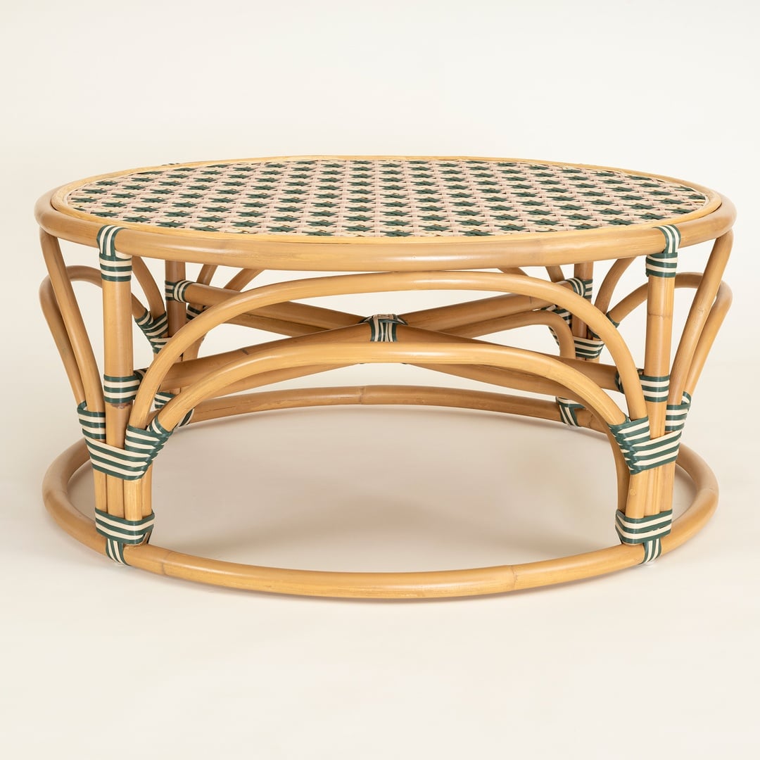 Java Rattan - Synthetıc Orta Sehpa 91.5x91.5x41 Cm Yeşil