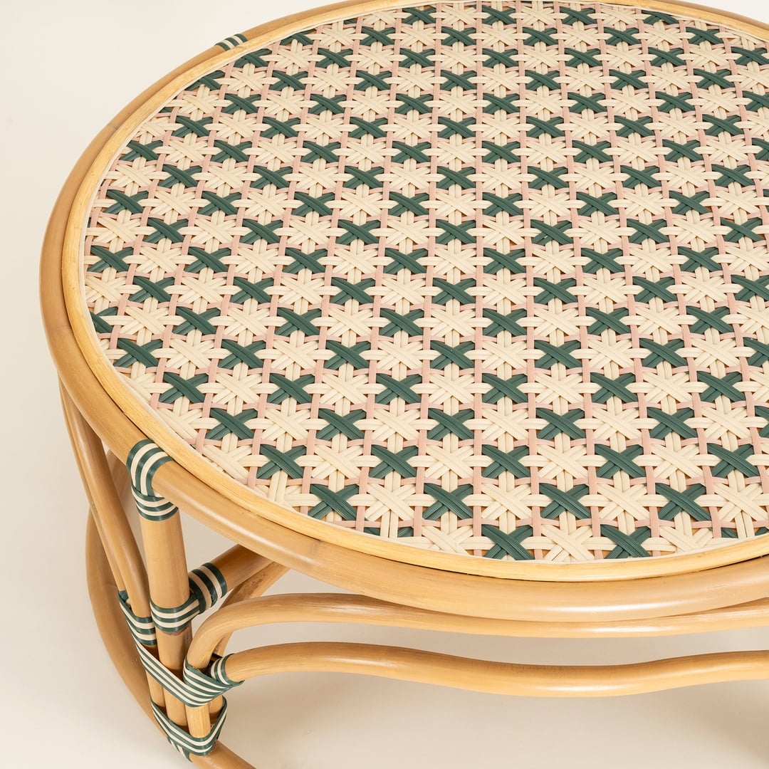 Java Rattan - Synthetıc Orta Sehpa 91.5x91.5x41 Cm Yeşil