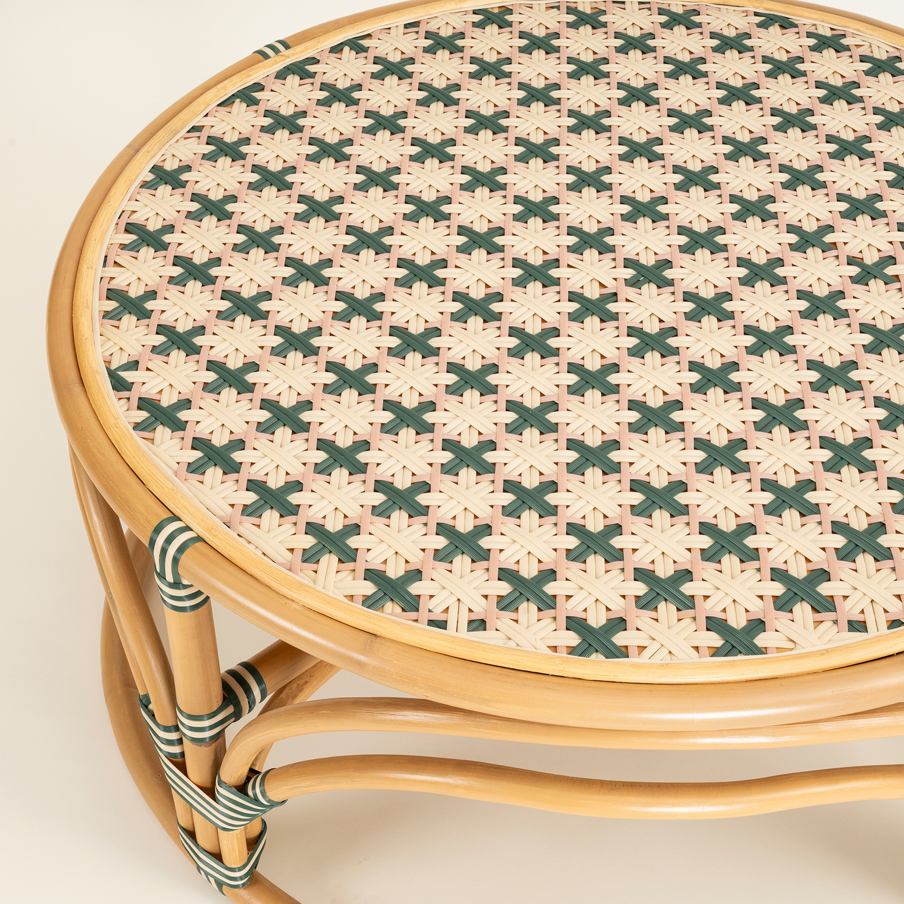 Java Rattan - Synthetıc Orta Sehpa 91.5x91.5x41 Cm Yeşil