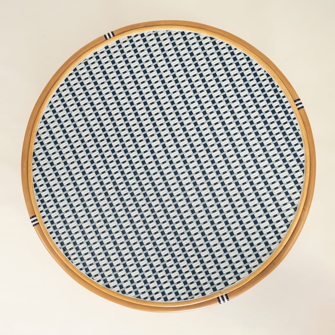 Java Rattan - Synthetıc Orta Sehpa 91.5x91.5x41 Cm Mavi