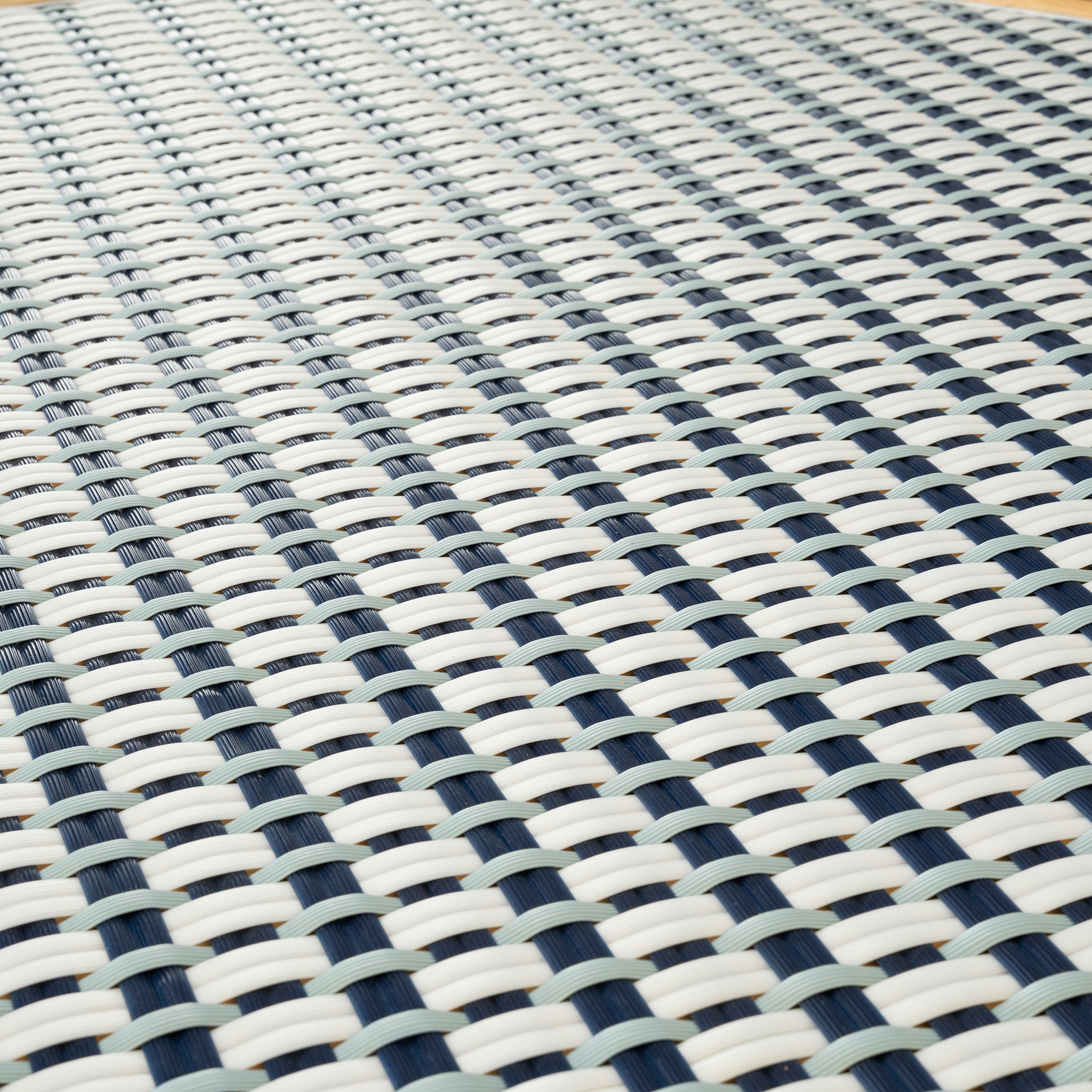 Java Rattan - Synthetıc Orta Sehpa 91.5x91.5x41 Cm Mavi