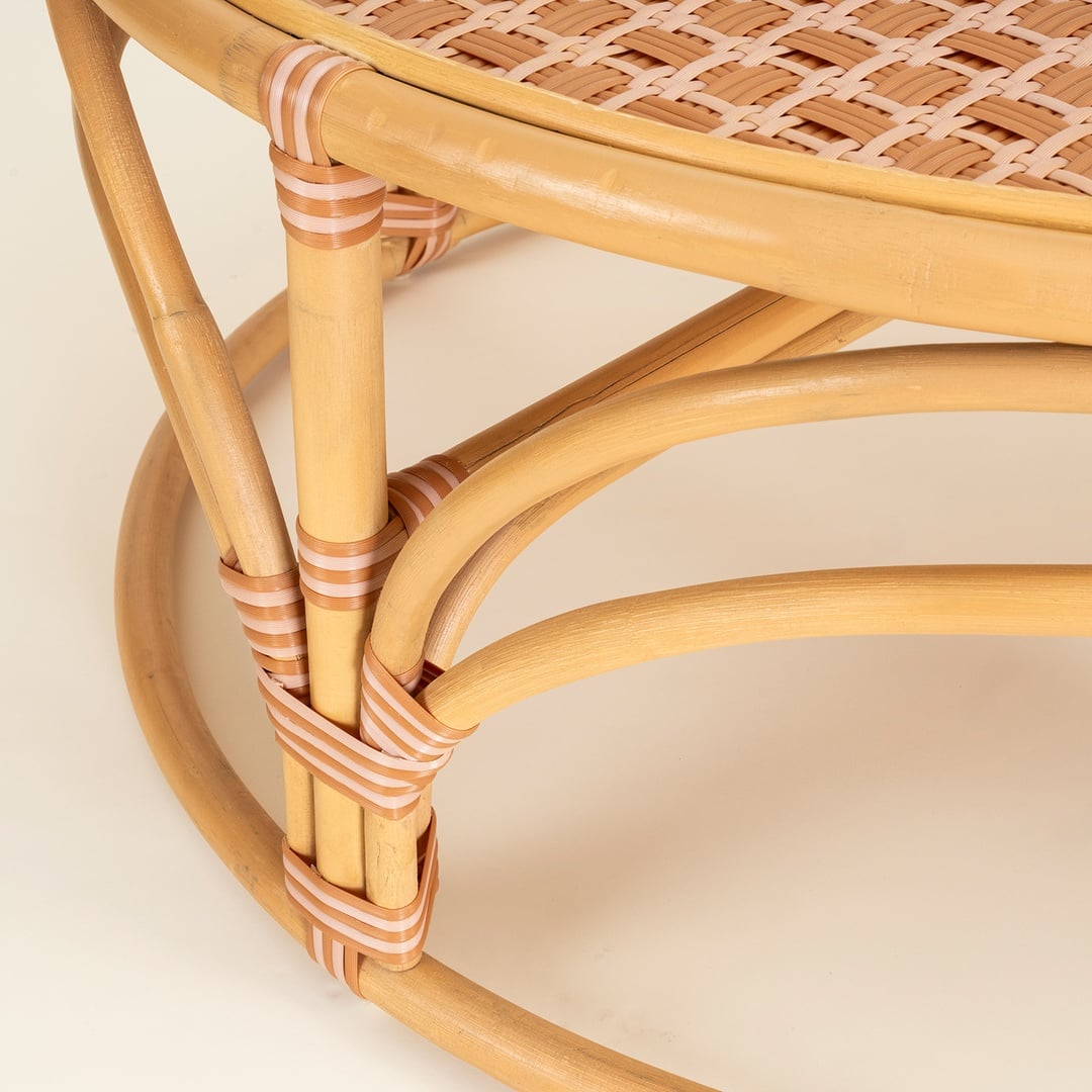 Java Rattan - Synthetıc Orta Sehpa 91.5x91.5x41 Cm Turuncu