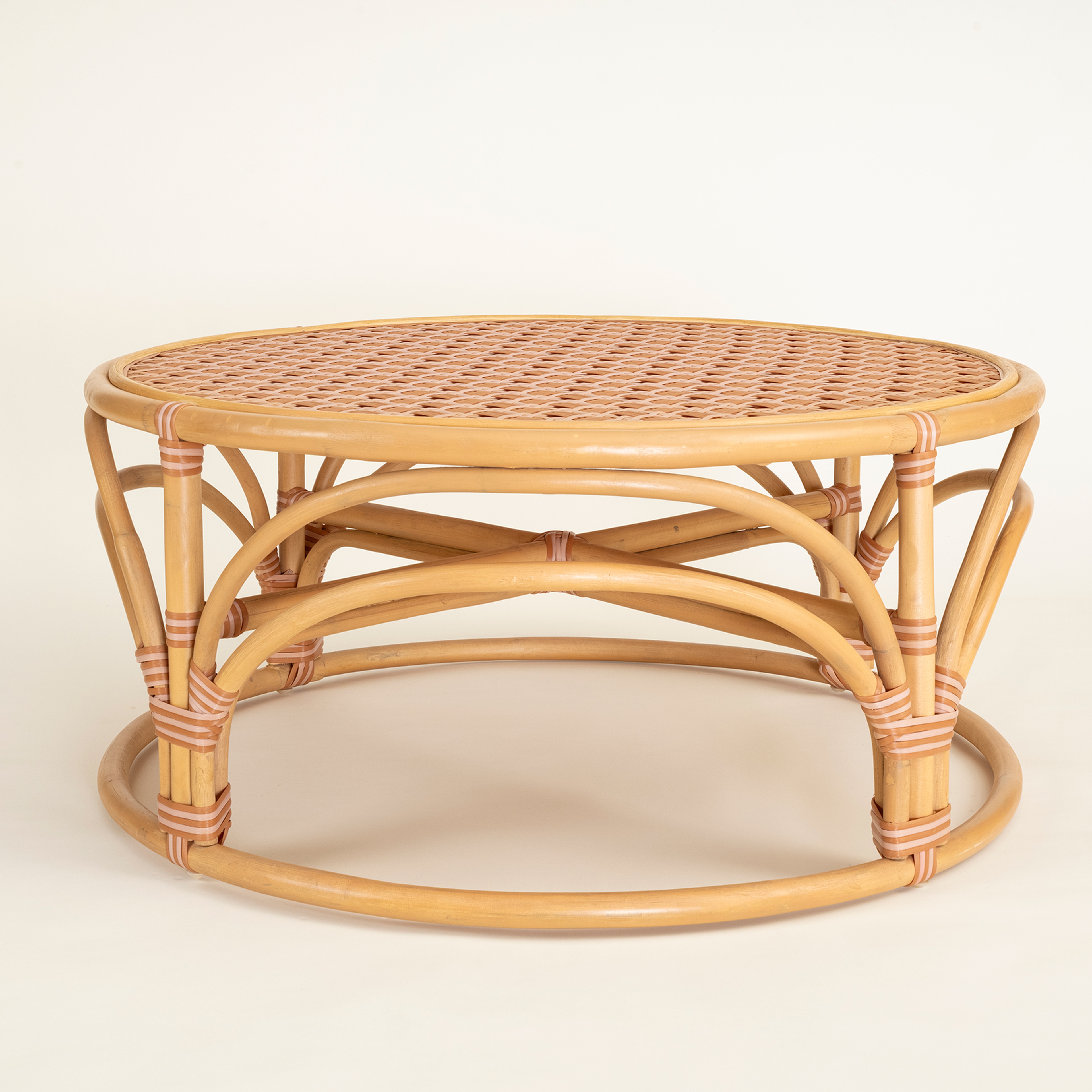 Java Rattan - Synthetıc Orta Sehpa 91.5x91.5x41 Cm Turuncu