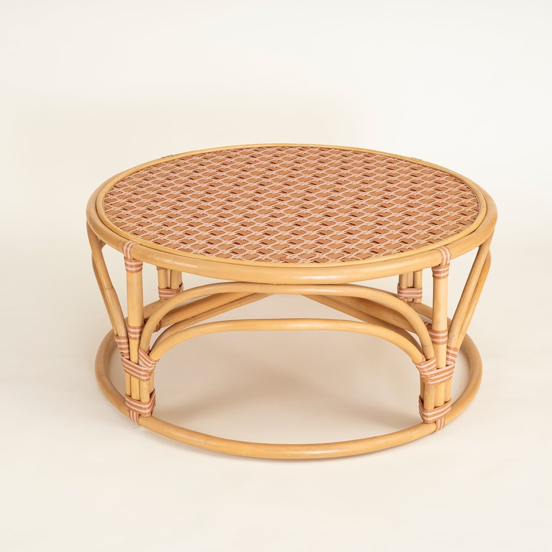 Java Rattan - Synthetıc Orta Sehpa 91.5x91.5x41 Cm Turuncu