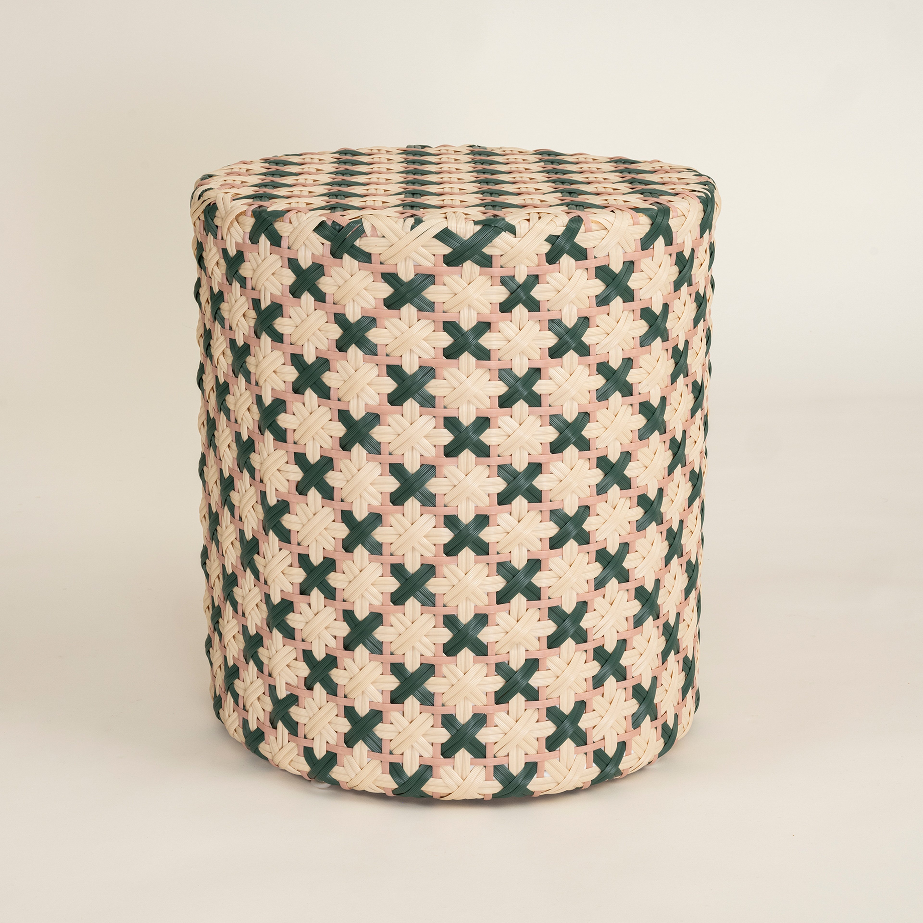 Java Rattan - Synthetıc Puf 40x40x45 Cm Yeşil