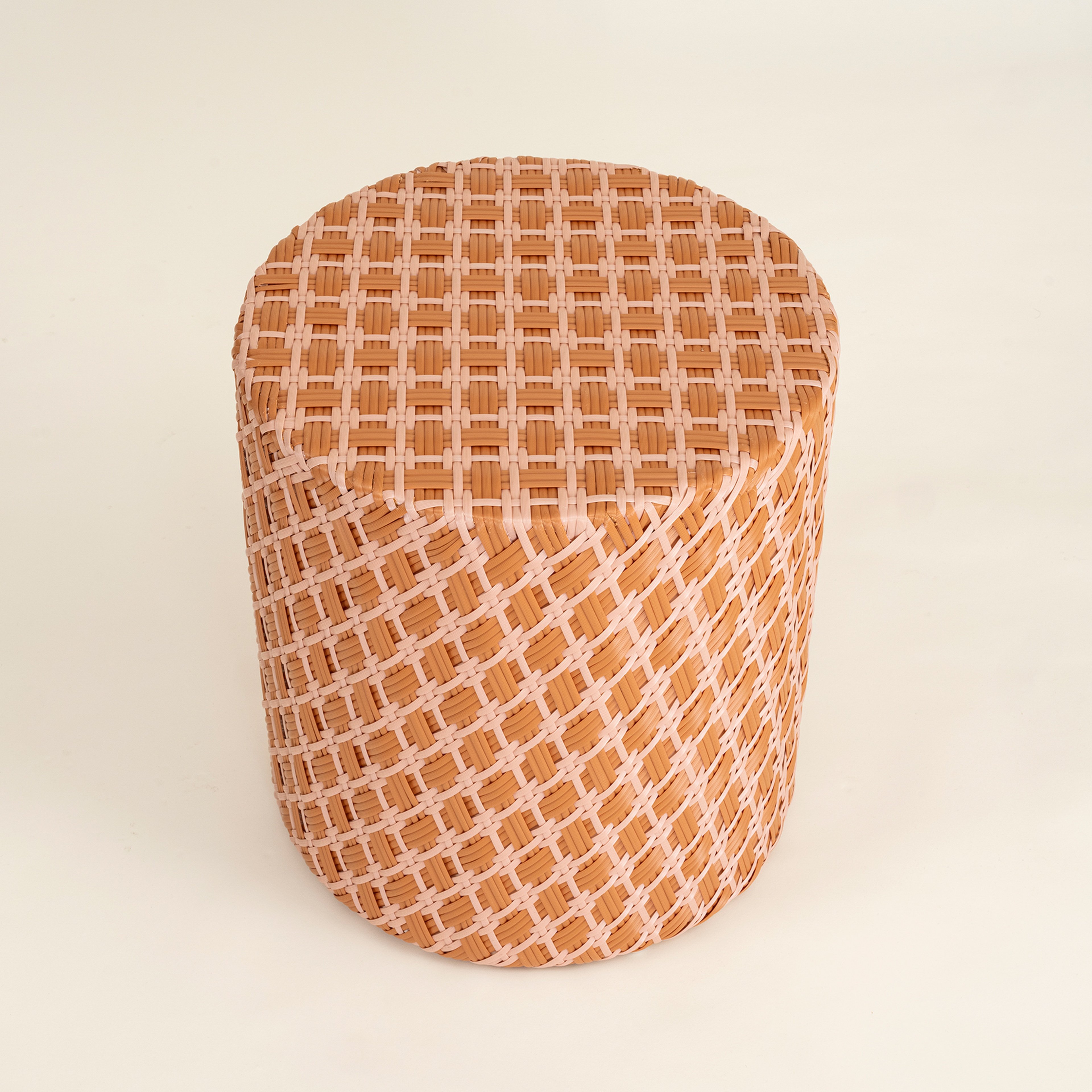 Java Rattan - Synthetıc Puf 40x40x45 Cm Turuncu