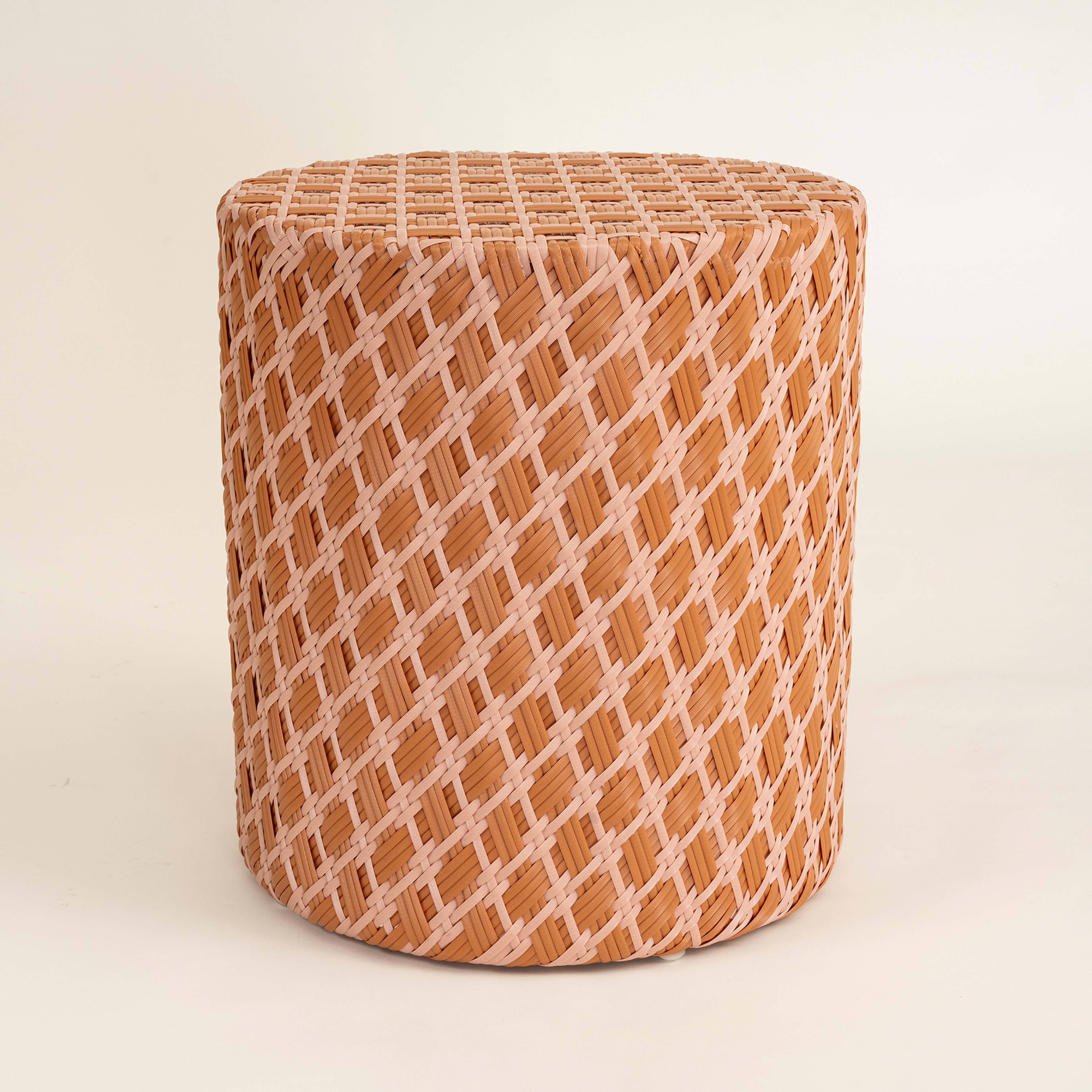 Java Rattan - Synthetıc Puf 40x40x45 Cm Turuncu