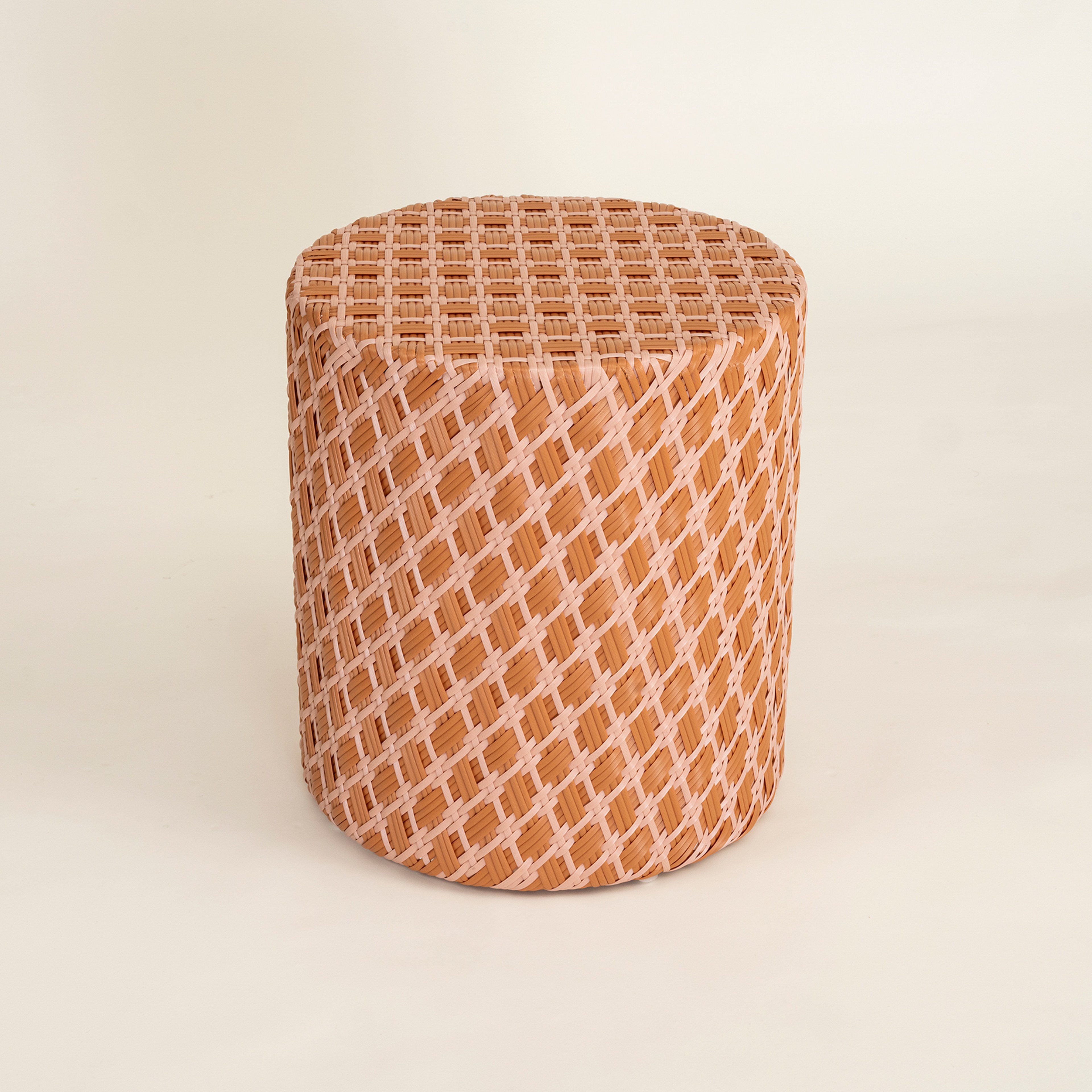 Java Rattan - Synthetıc Puf 40x40x45 Cm Turuncu