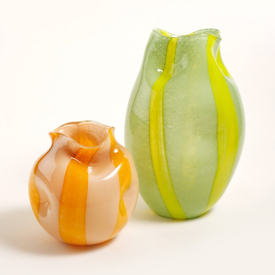 Macau Cam Vazo 20 Cm Sarı