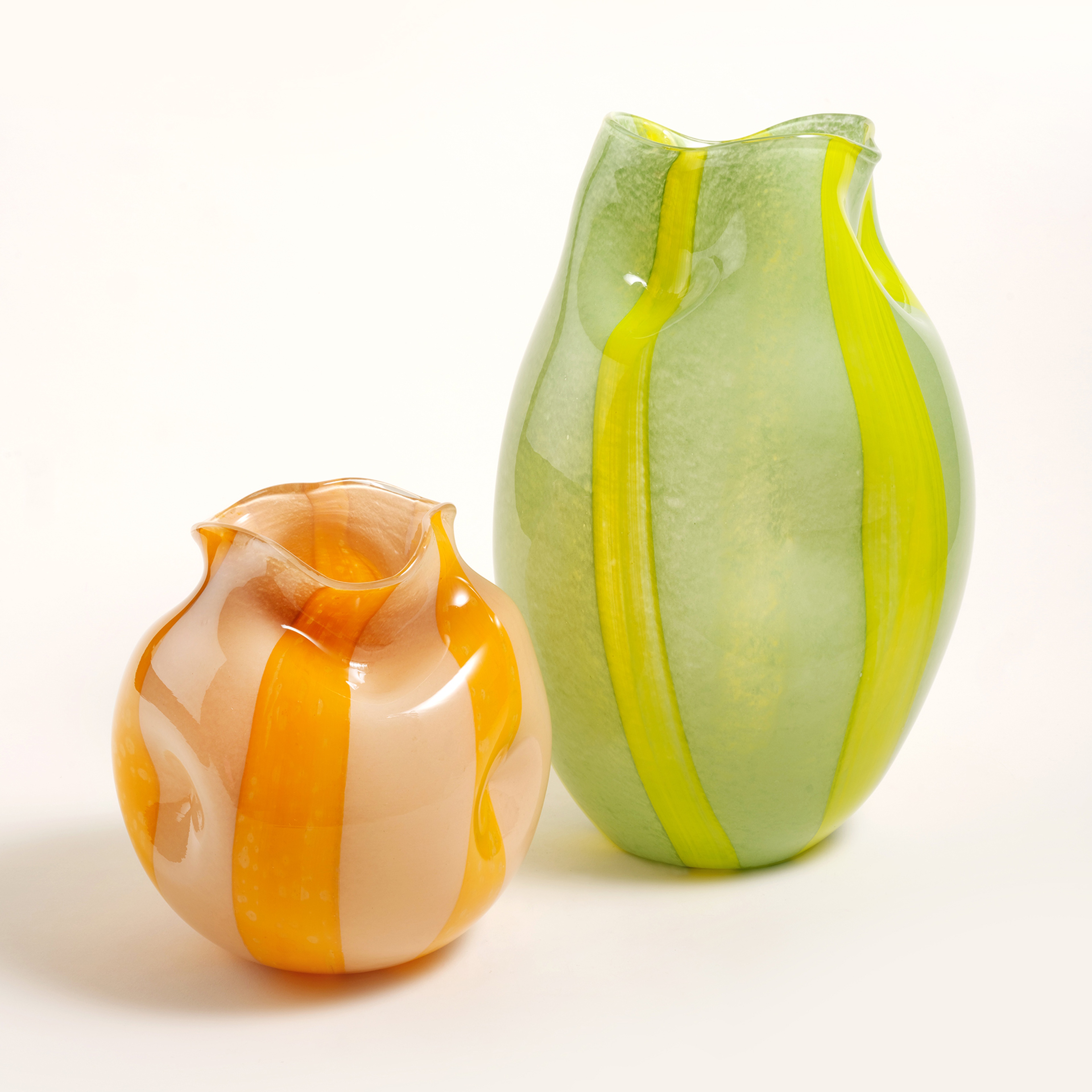 Macau Cam Vazo 20 Cm Sarı