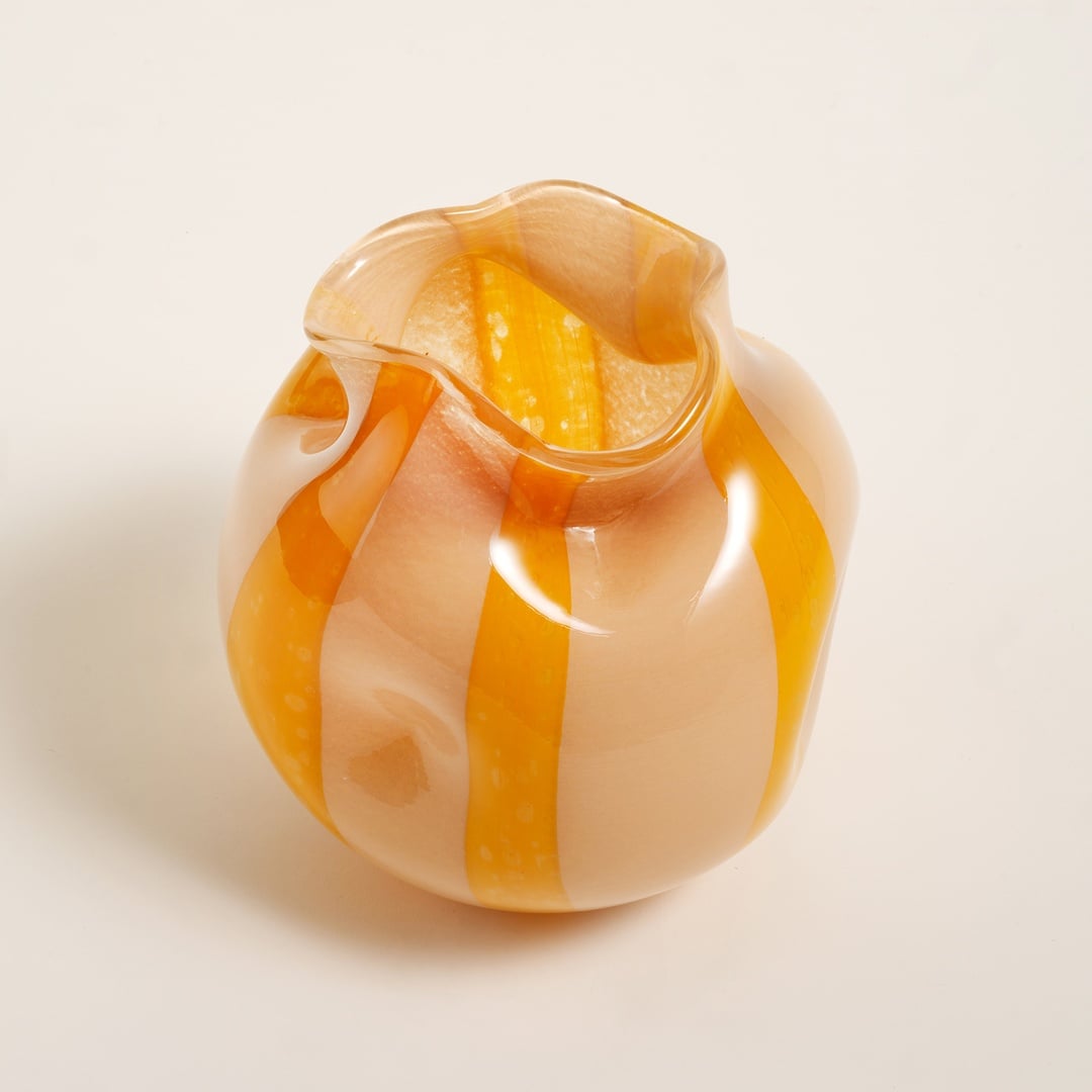 Macau Cam Vazo 20 Cm Sarı