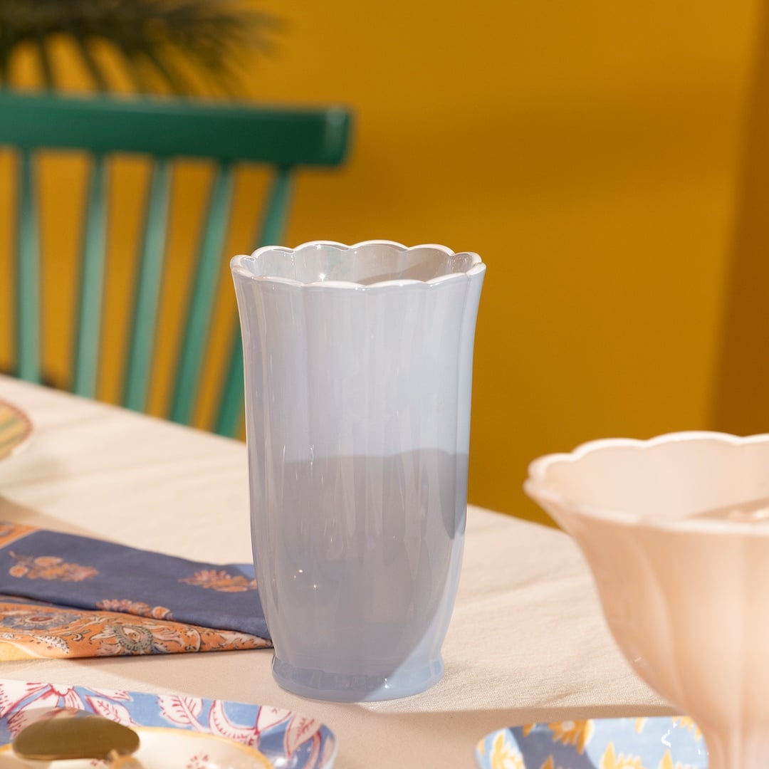 Loess Cam Meşrubat Bardağı 380 Ml Mavi