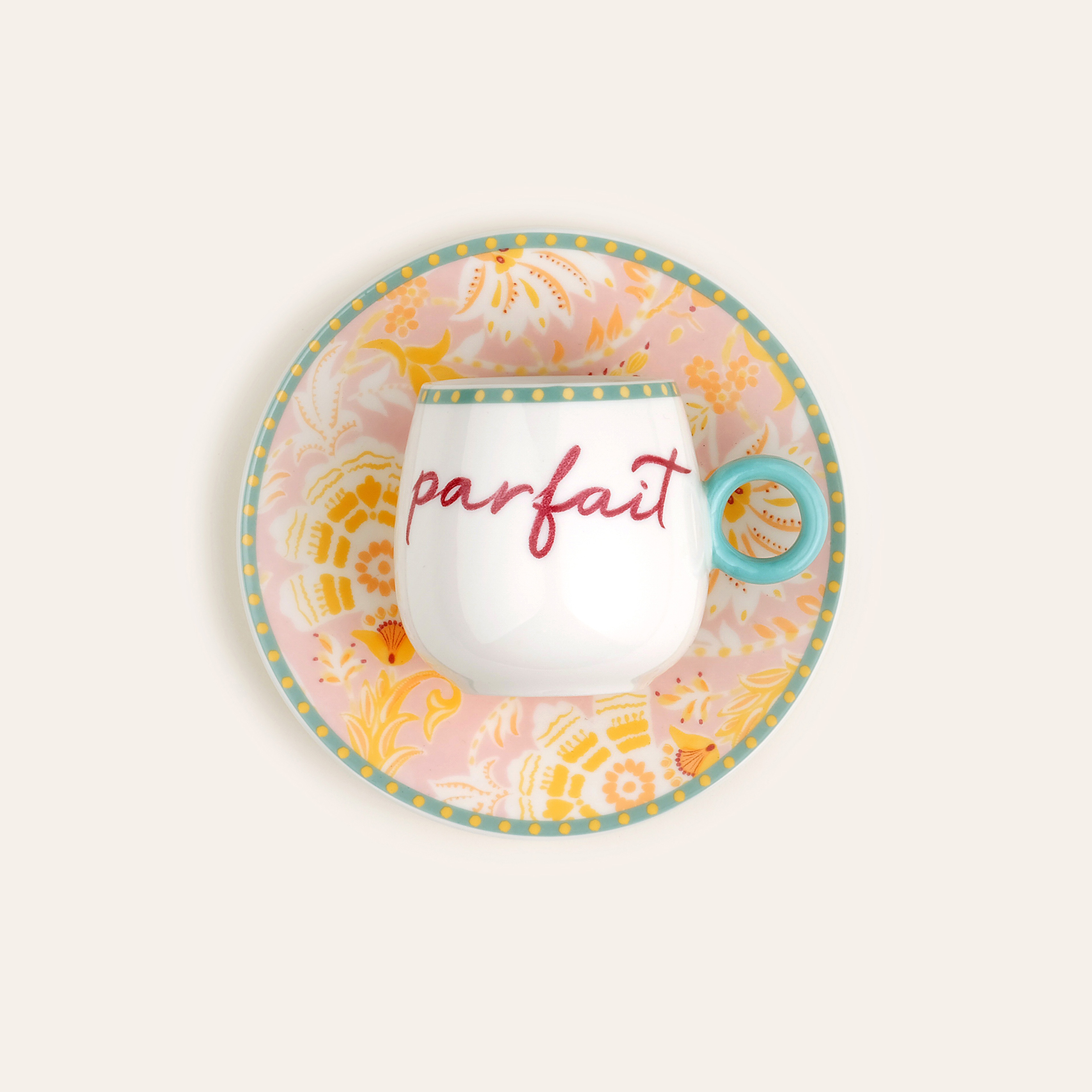 Luohu Porselen Kahve Seti 5x5x6 Cm Renkli