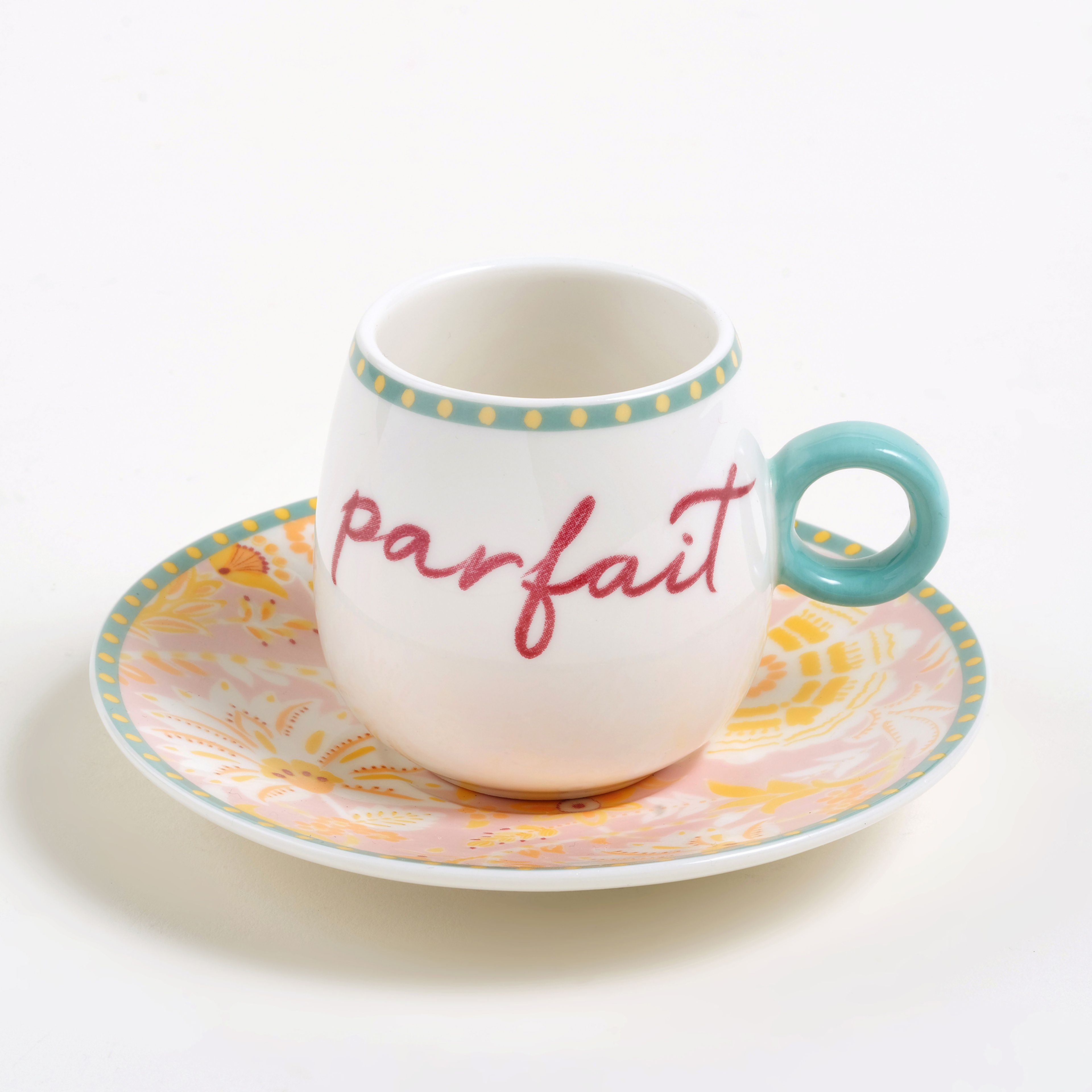 Luohu Porselen Kahve Seti 5x5x6 Cm Renkli