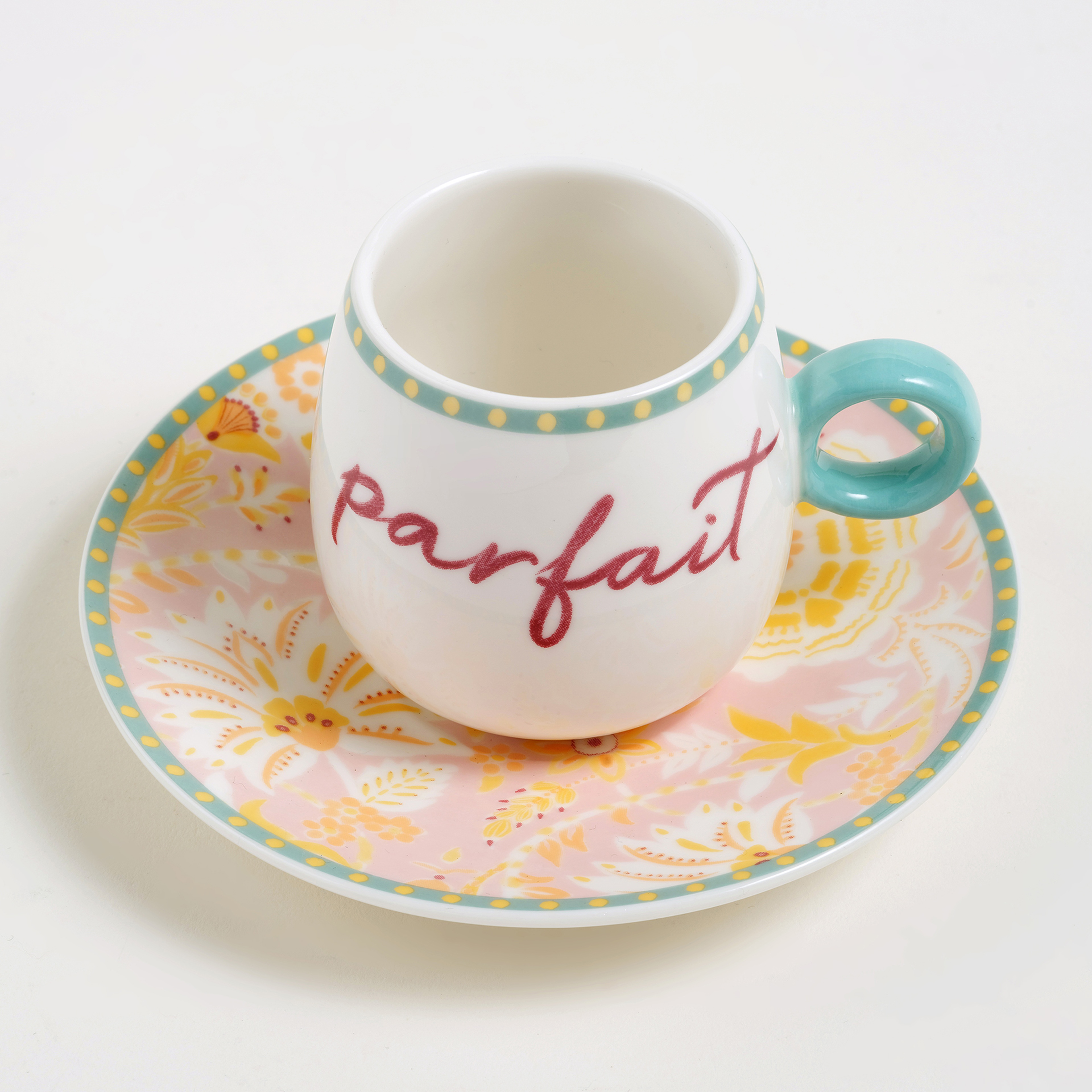 Luohu Porselen Kahve Seti 5x5x6 Cm Renkli