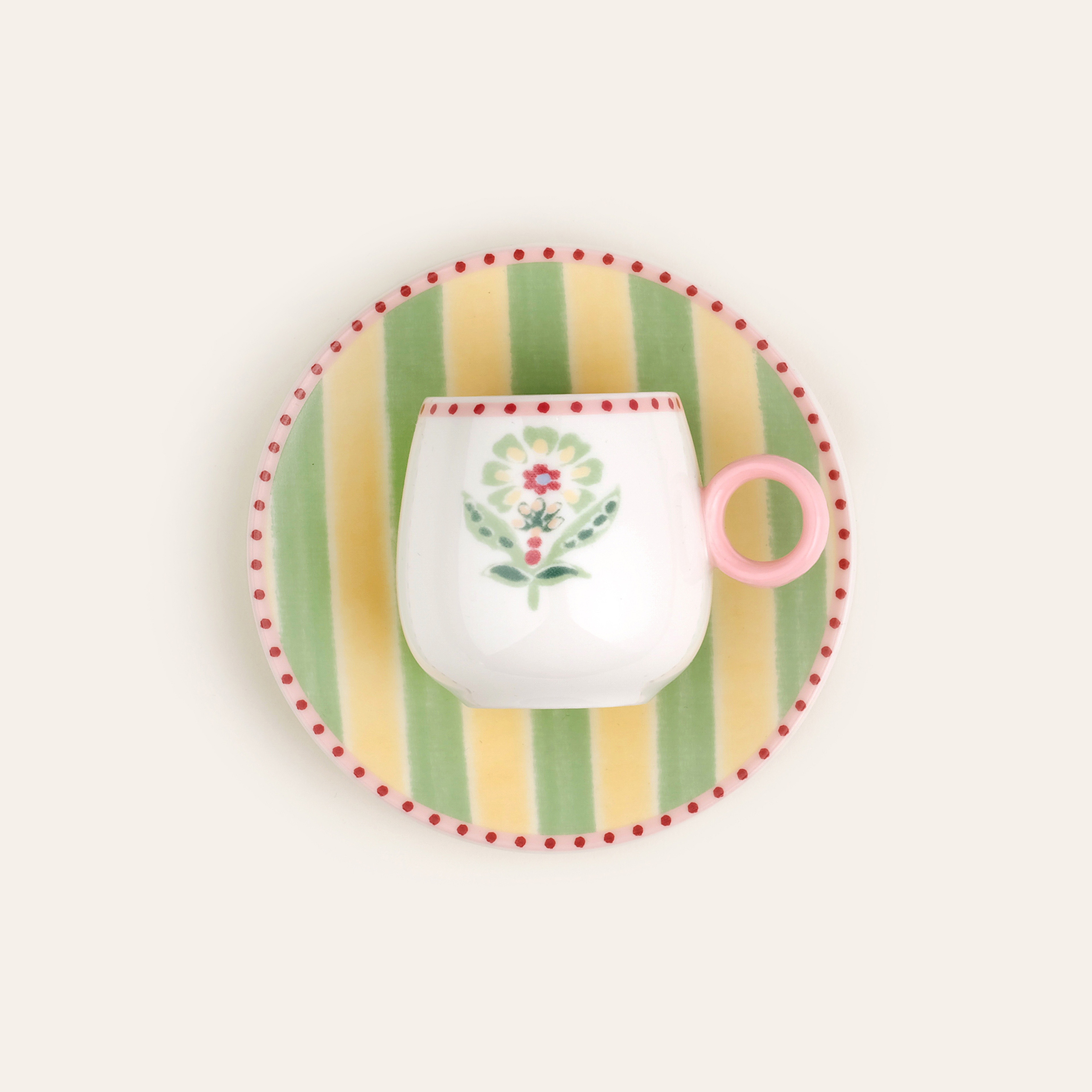 Luohu Porselen Kahve Seti 5x5x6 Cm Renkli