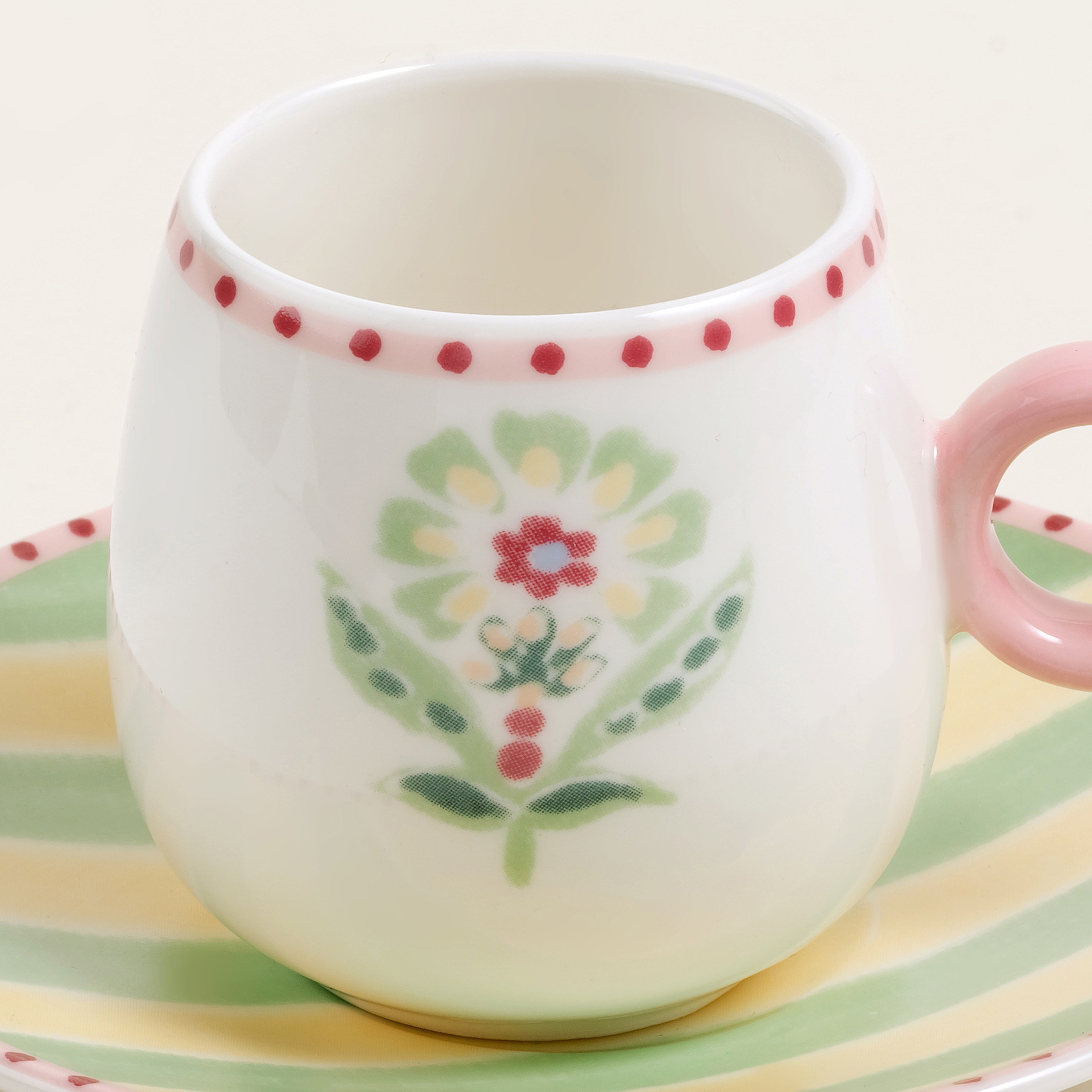 Luohu Porselen Kahve Seti 5x5x6 Cm Renkli