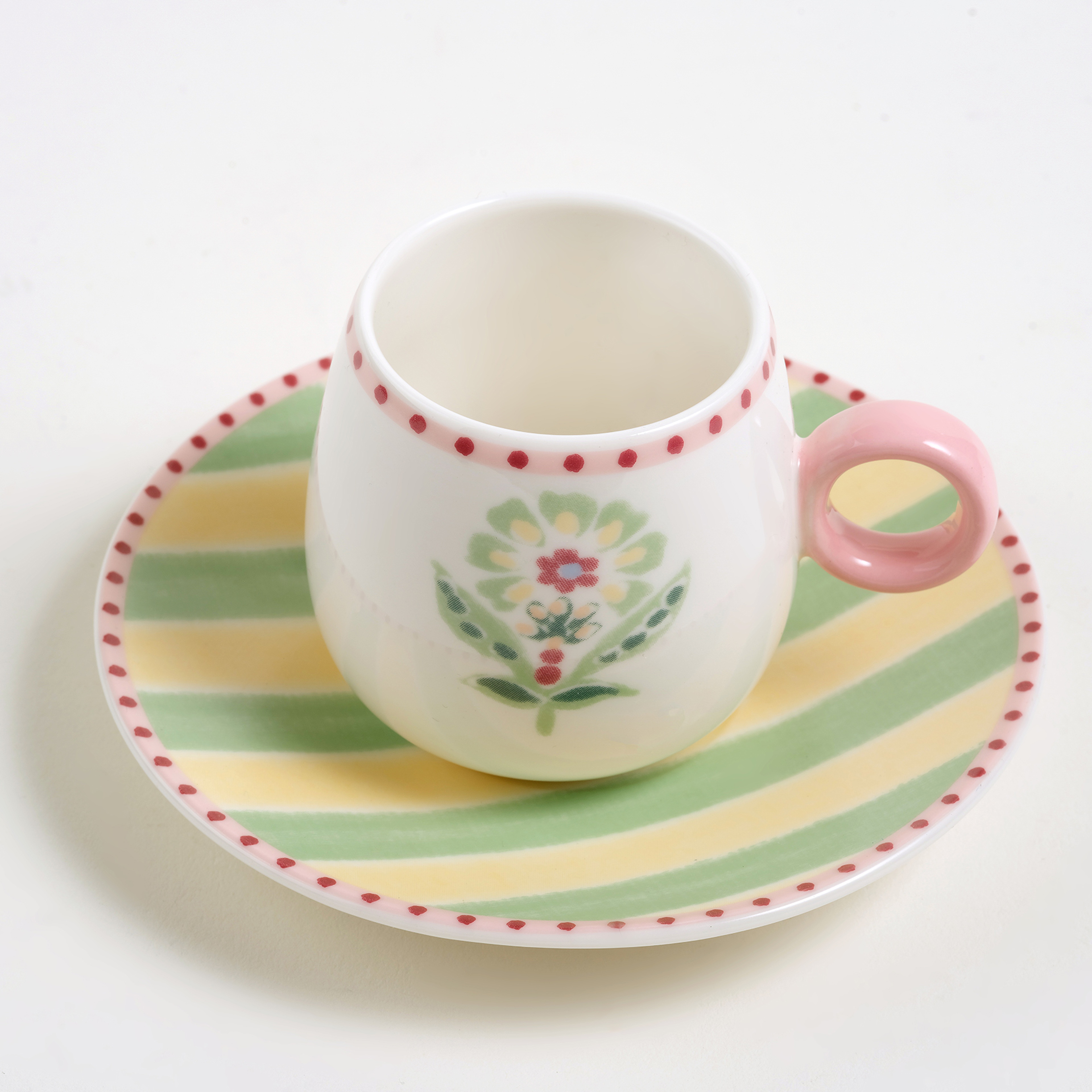 Luohu Porselen Kahve Seti 5x5x6 Cm Renkli