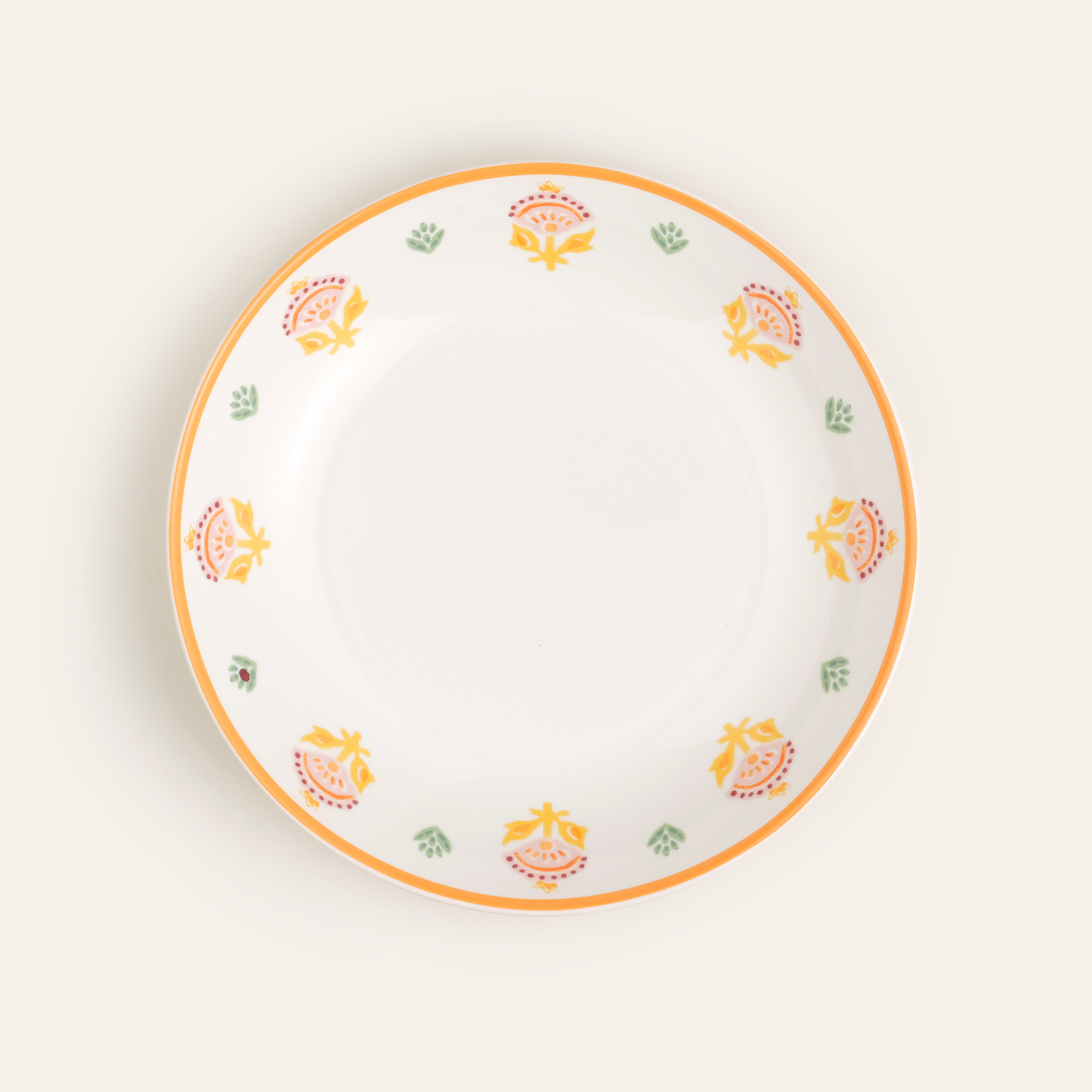 Luohu Porselen Çukur Tabak 21x21x4 Cm Renkli