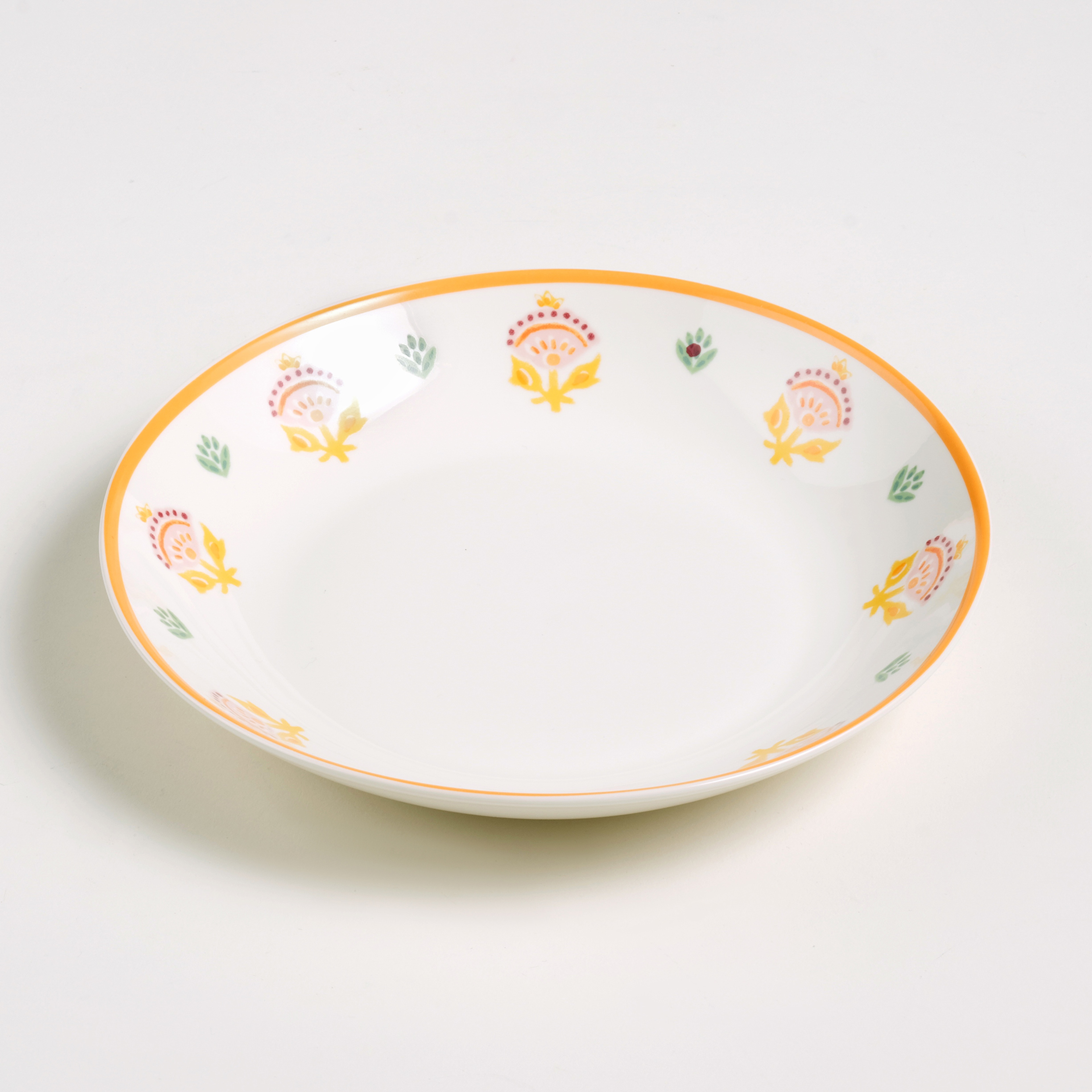 Luohu Porselen Çukur Tabak 21x21x4 Cm Renkli