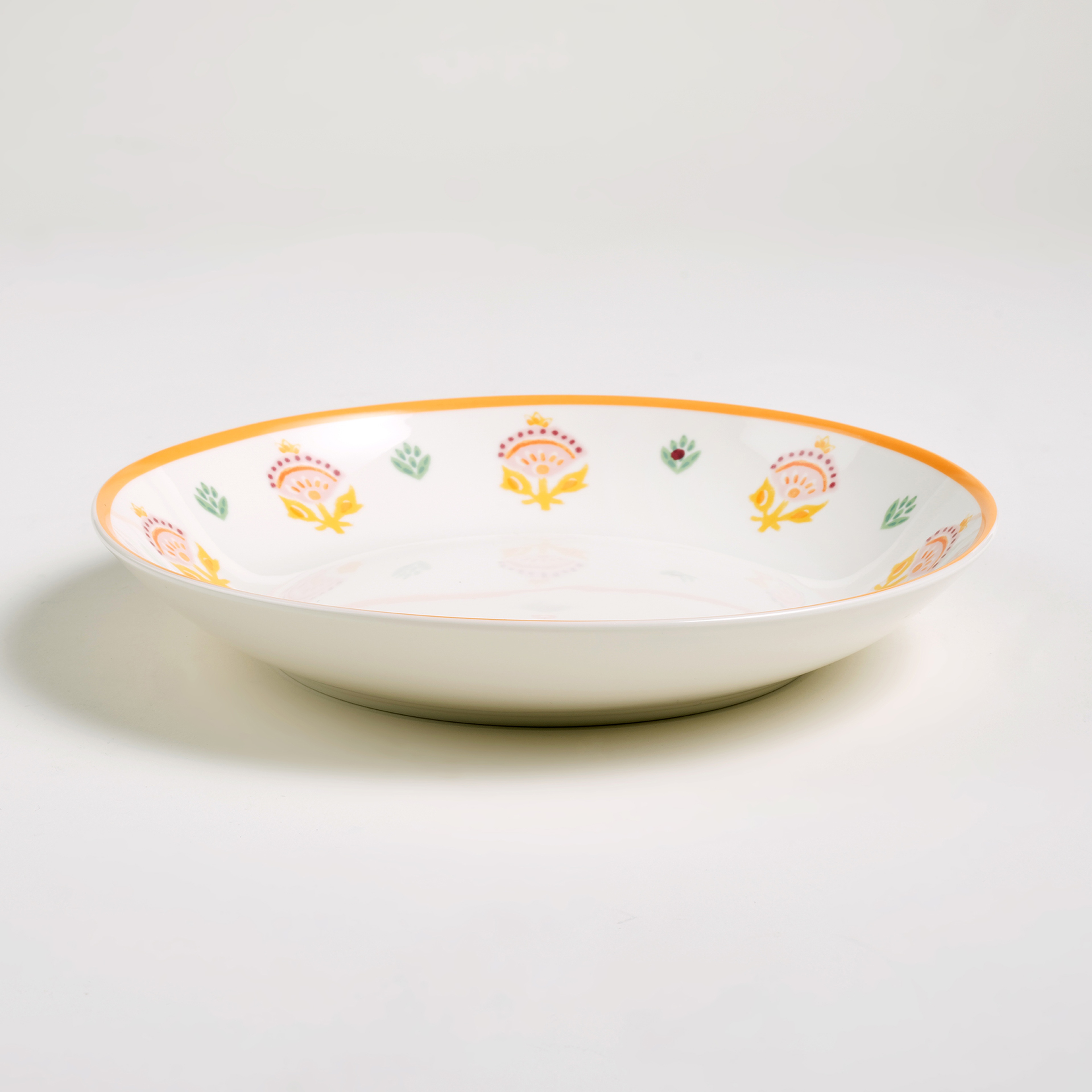 Luohu Porselen Çukur Tabak 21x21x4 Cm Renkli