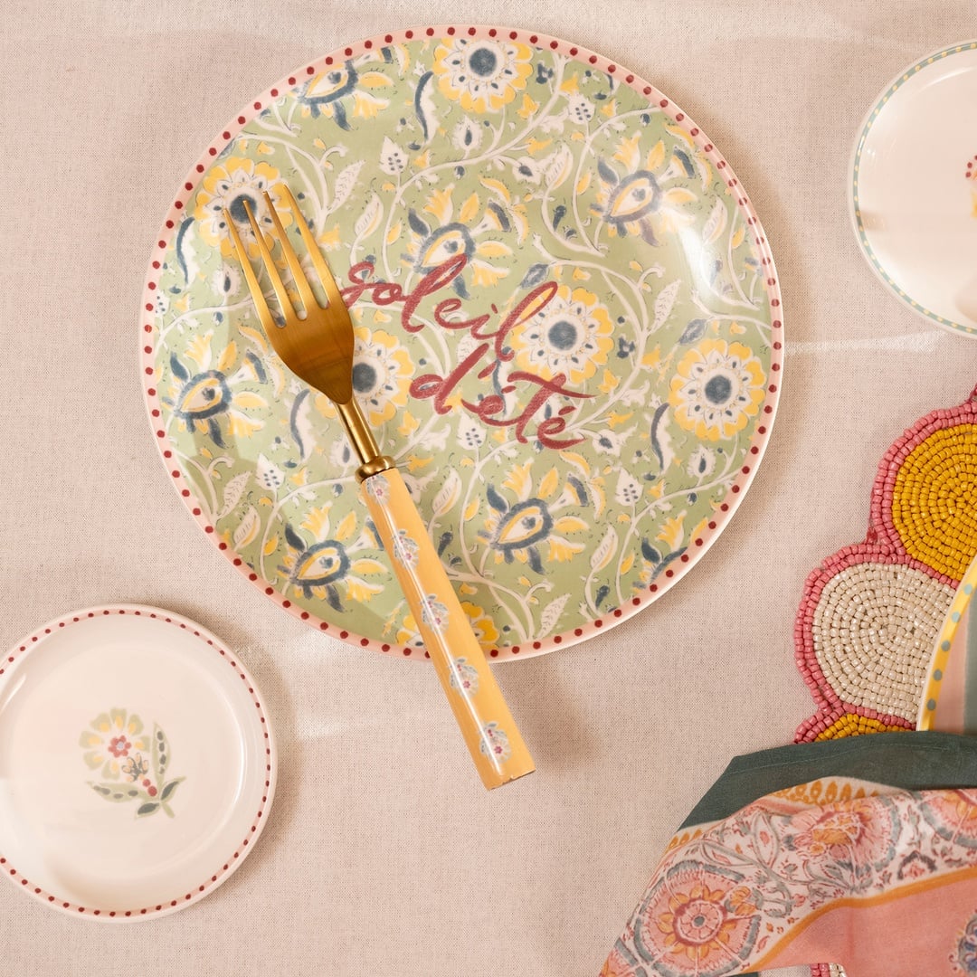 Luohu Porselen Pasta Tabağı 20x20x2 Cm Renkli