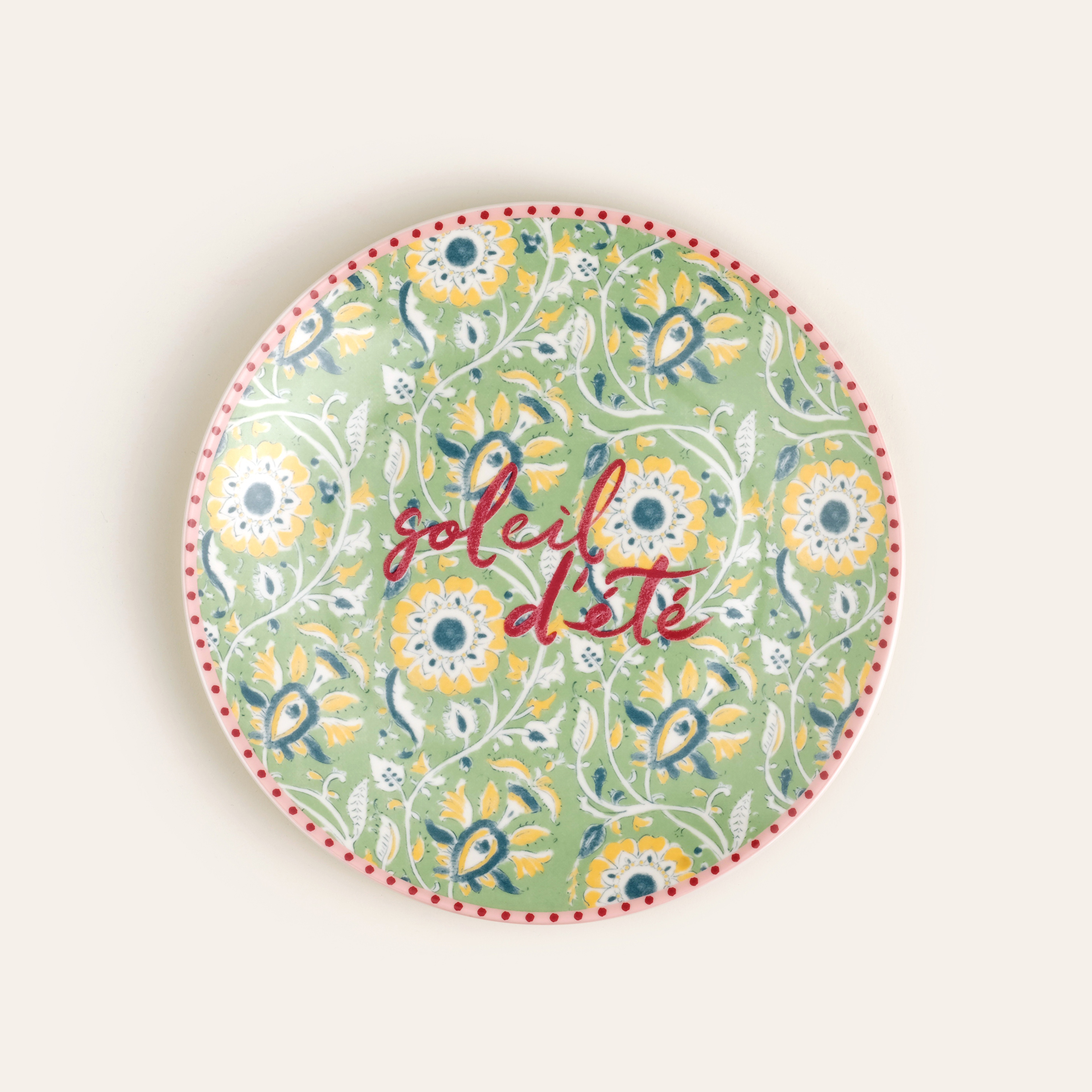 Luohu Porselen Pasta Tabağı 20x20x2 Cm Renkli