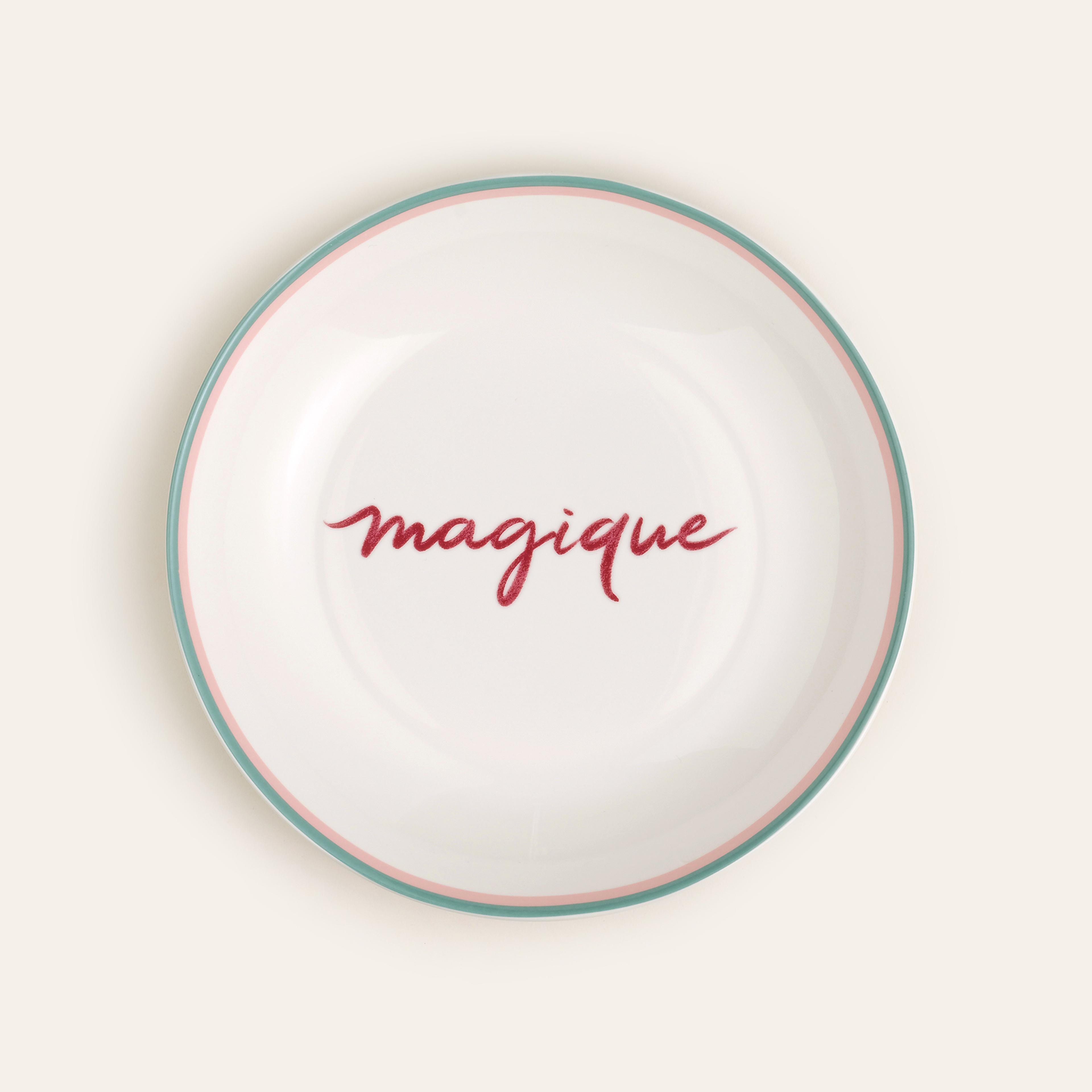 Luohu Porselen Çukur Tabak 21x21x4 Cm Renkli