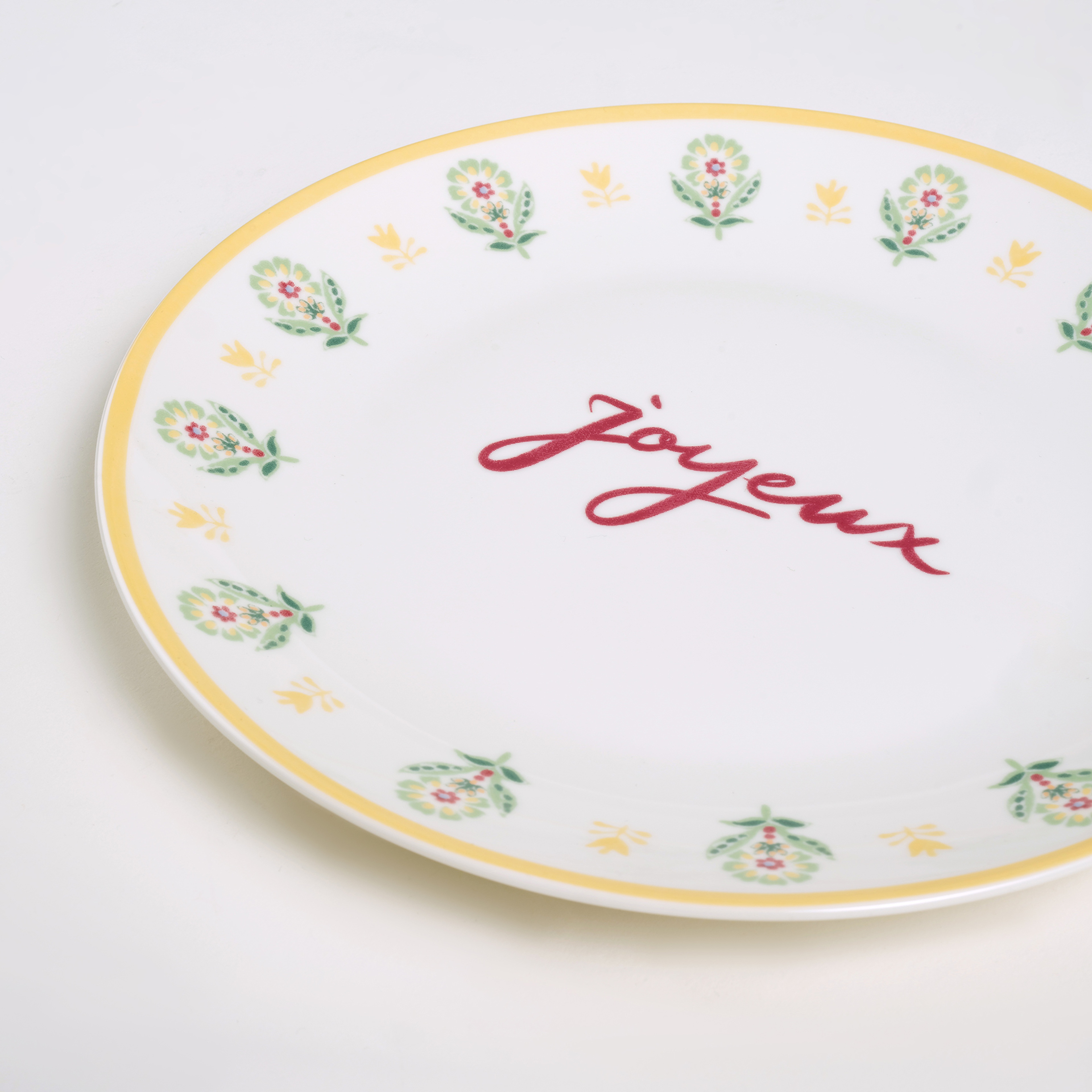 Luohu Porselen Pasta Tabağı 20x20x2 Cm Renkli