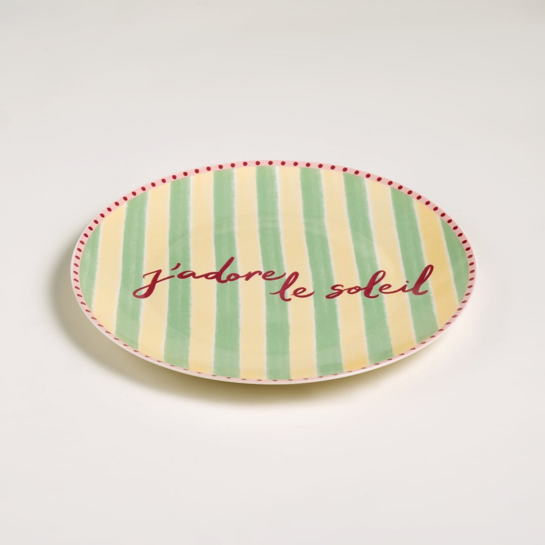 Luohu Porselen Servis Tabağı 27x27x3 Cm Renkli