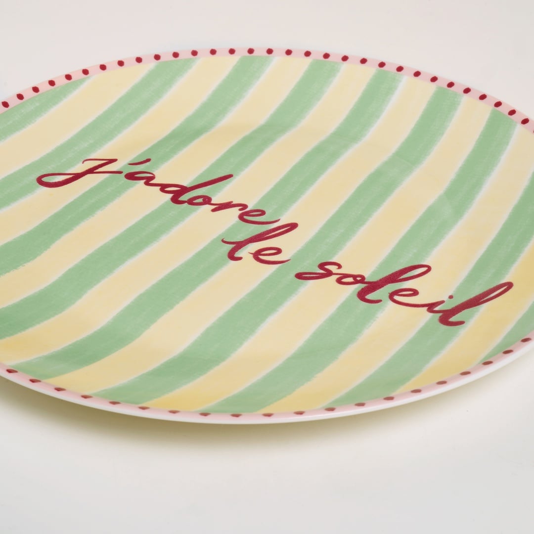 Luohu Porselen Servis Tabağı 27x27x3 Cm Renkli