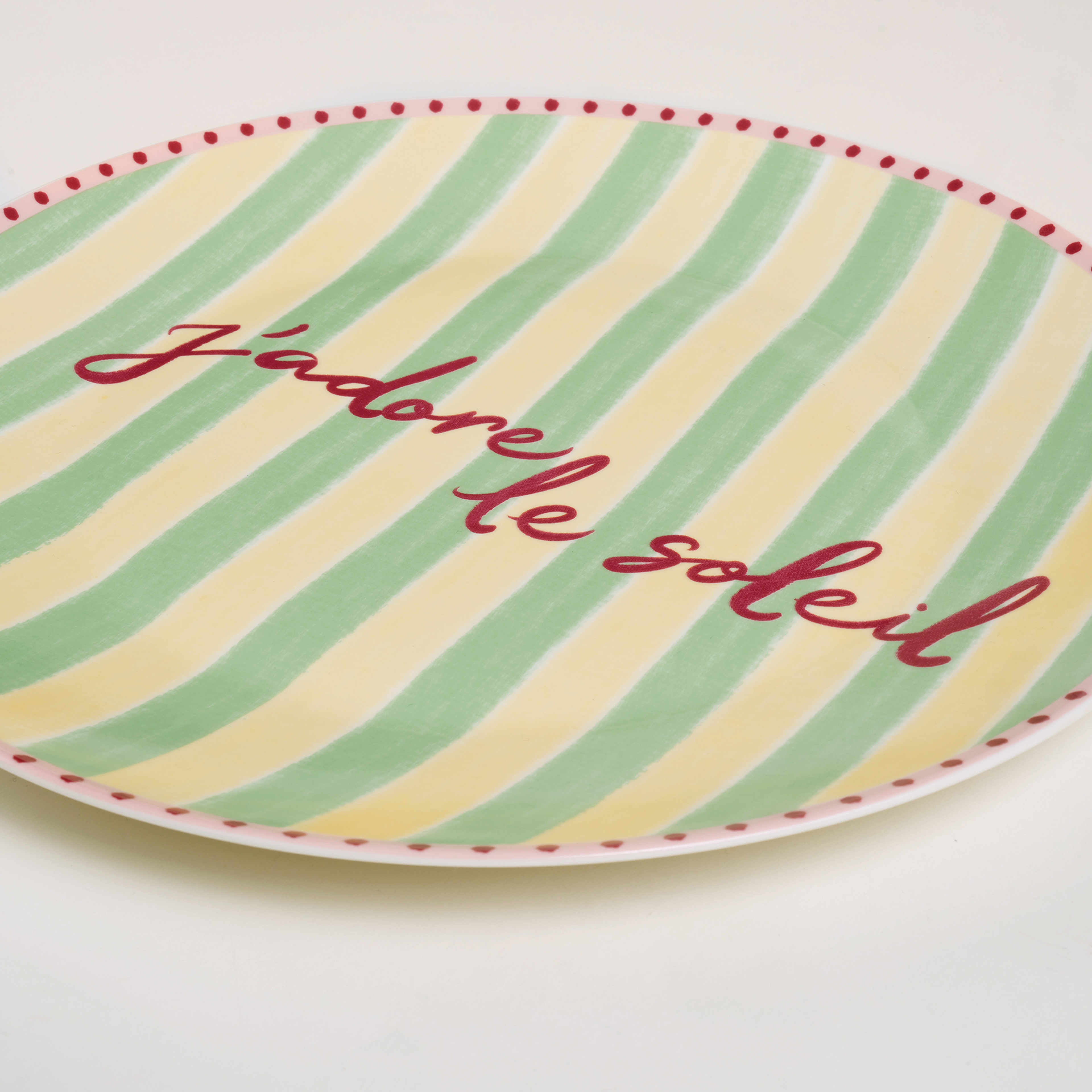 Luohu Porselen Servis Tabağı 27x27x3 Cm Renkli