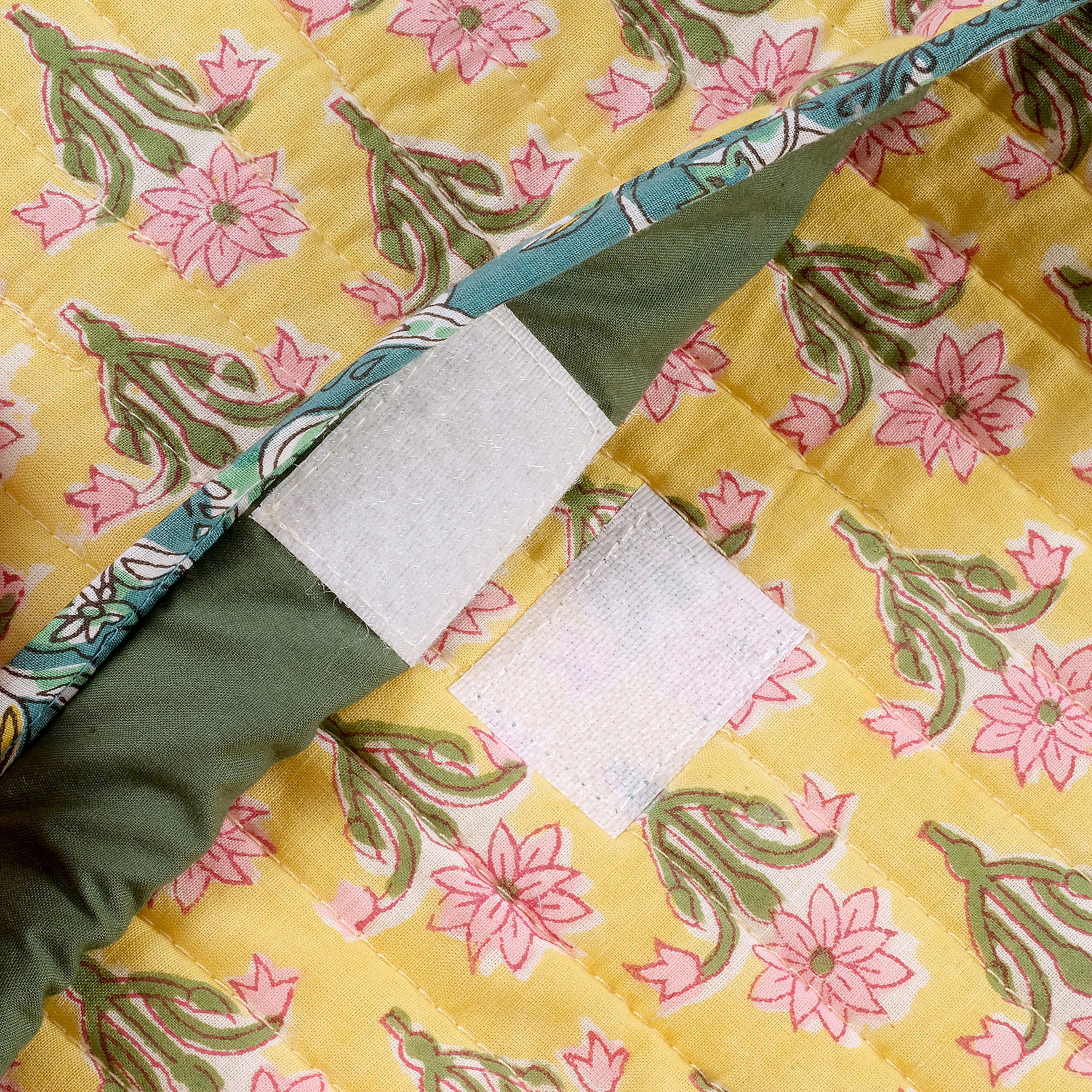 Rajpath El Baskısı Pamuk Çanta 39,5x29,5x2 Cm Sarı