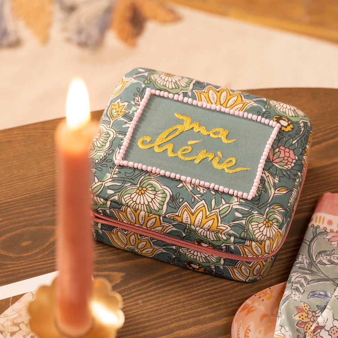 Rajpath Pamuk Dekoratif Kutu 17x15x6 Cm Yeşil