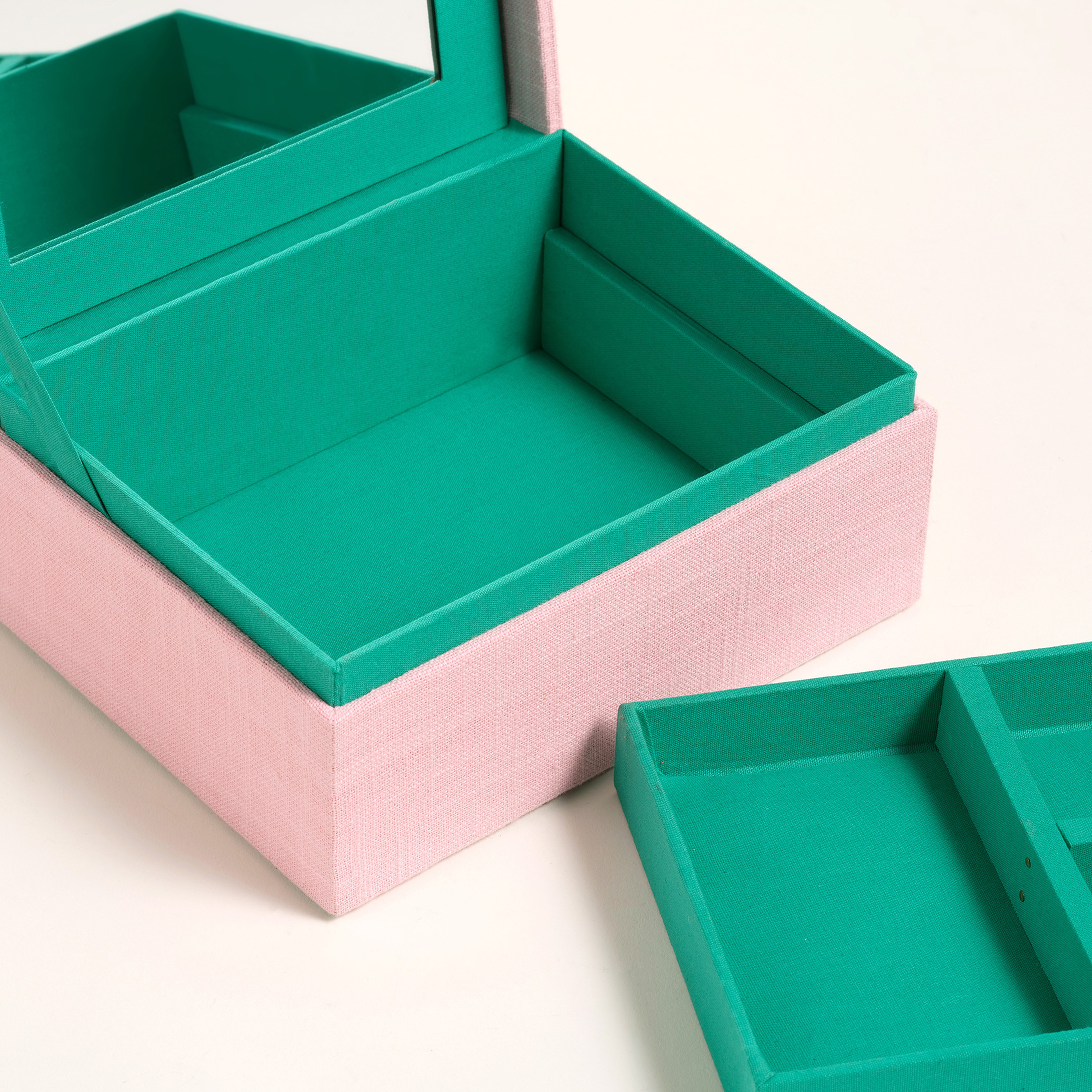 Rajpath Pamuk Dekoratif Kutu 19x14x8 Cm Pembe