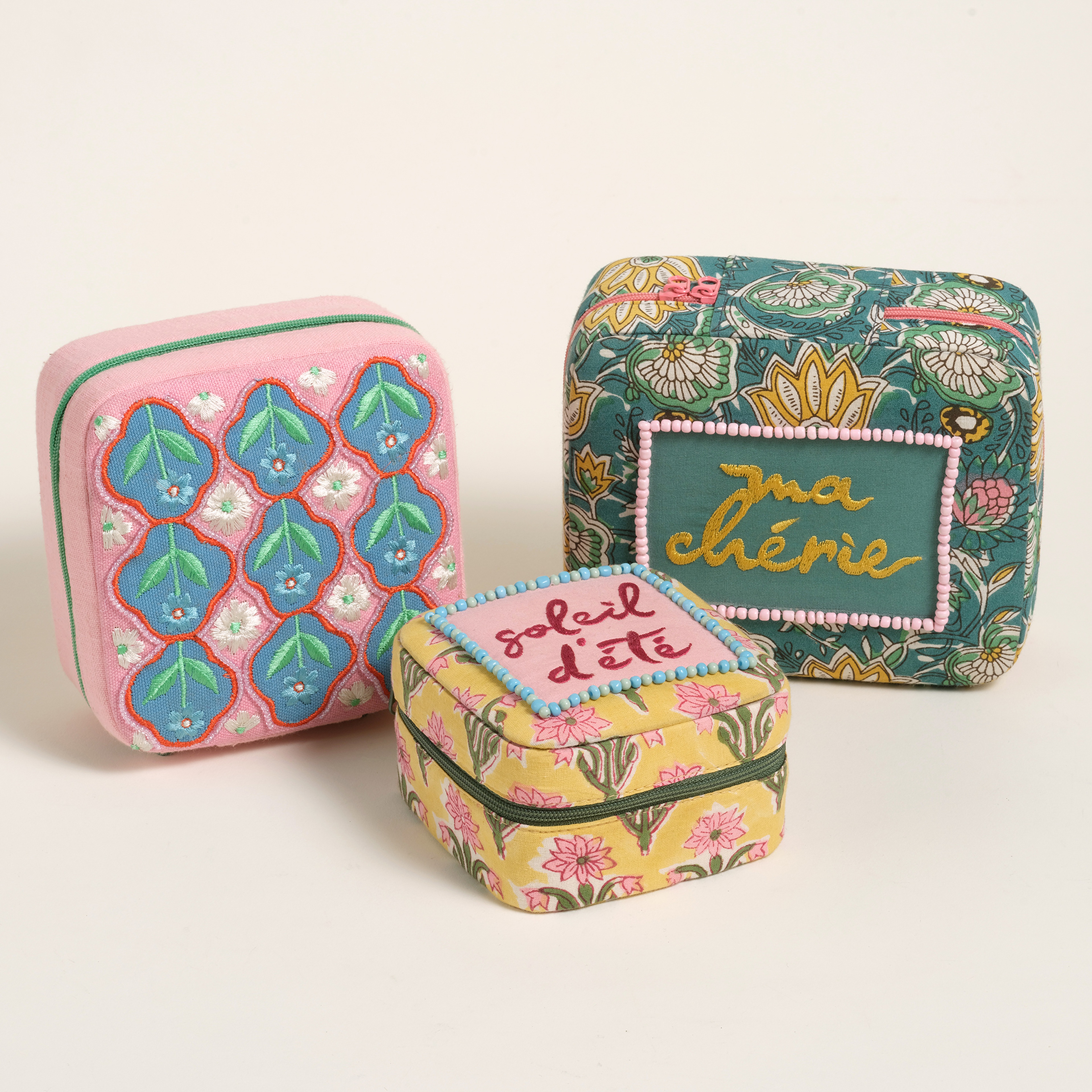 Rajpath Pamuk Dekoratif Kutu 13x13x6 Cm Pembe