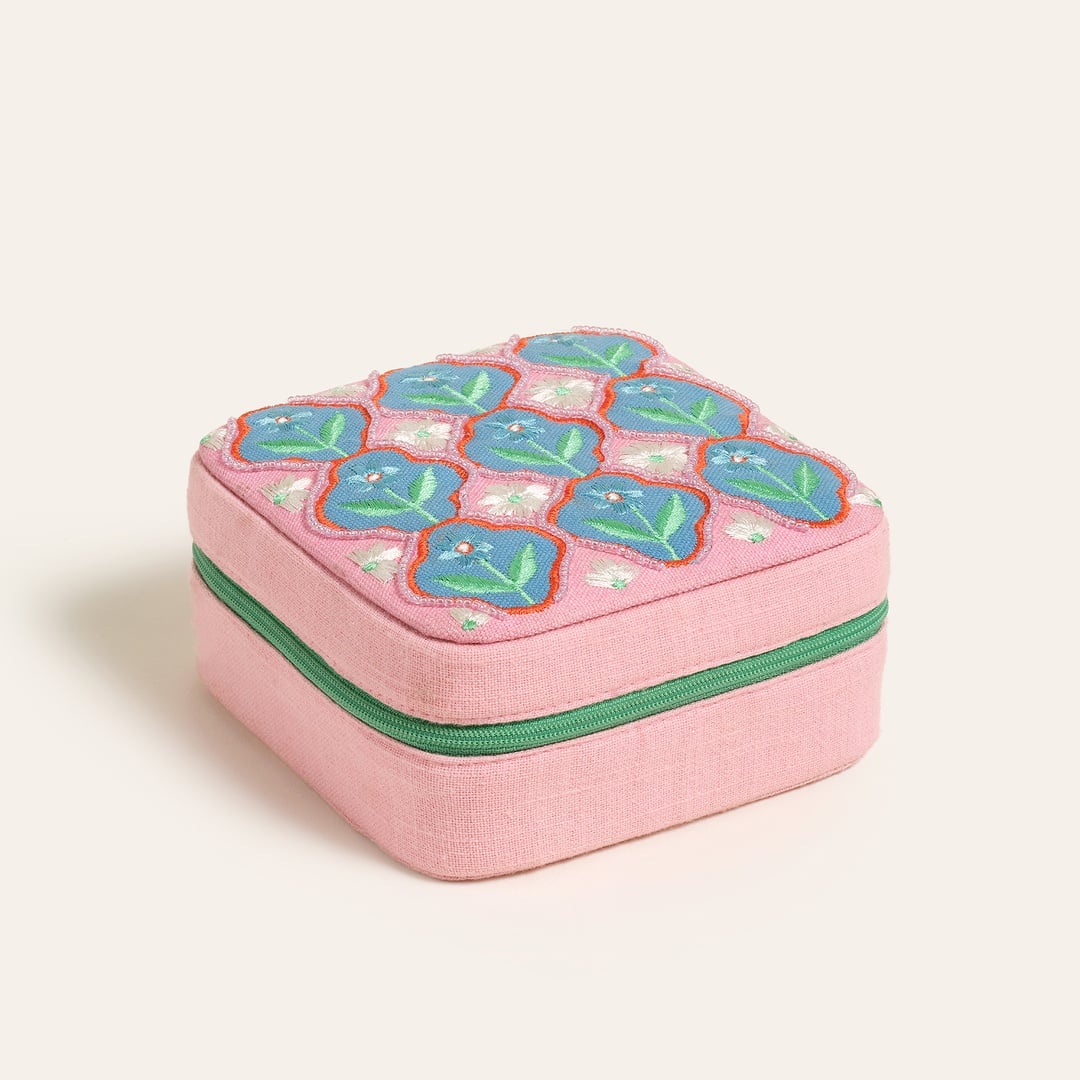 Rajpath Pamuk Dekoratif Kutu 13x13x6 Cm Pembe