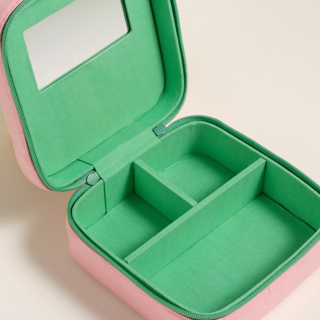 Rajpath Pamuk Dekoratif Kutu 13x13x6 Cm Pembe