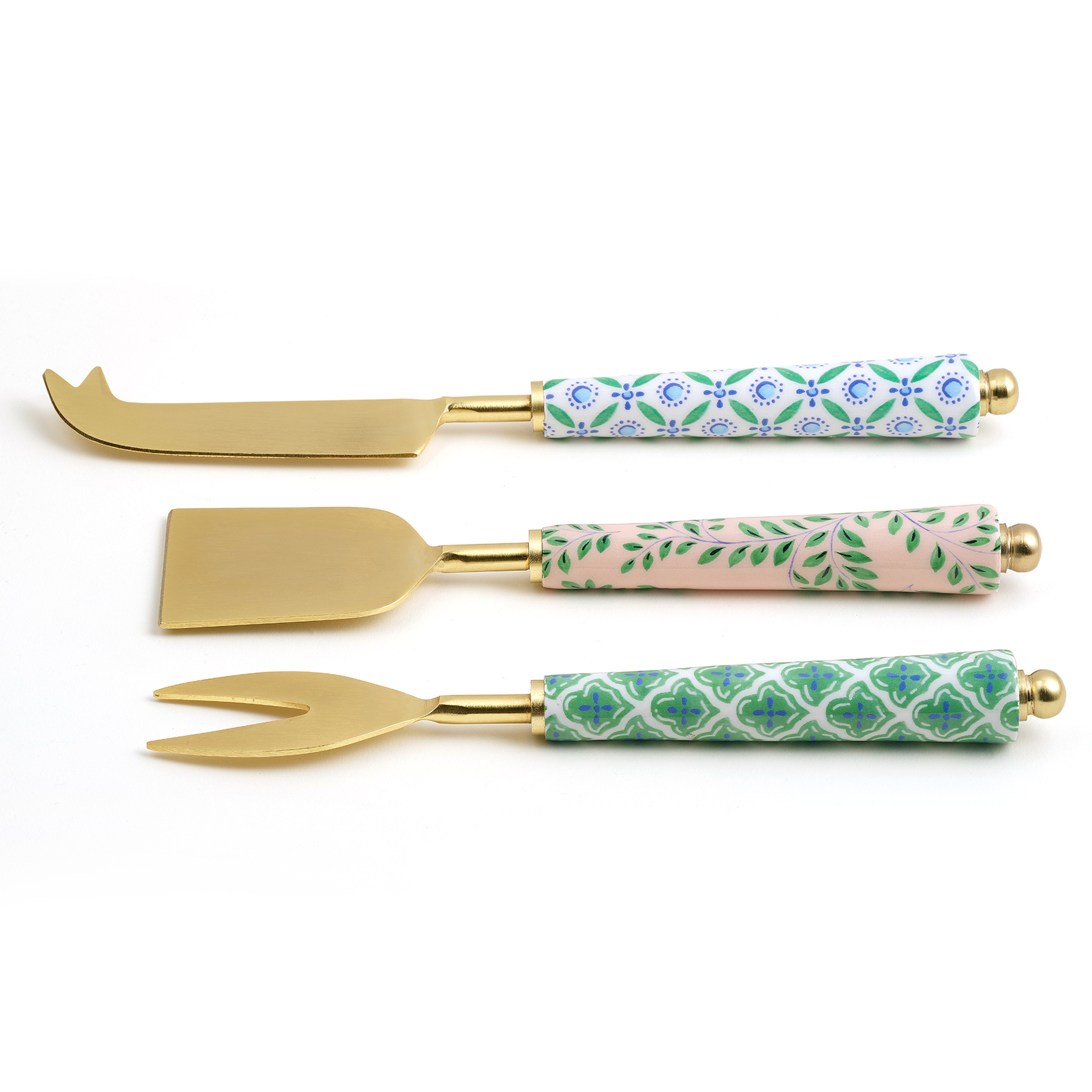 Tanda Çelik Servis Seti 5x24 Cm Altın - Renkli