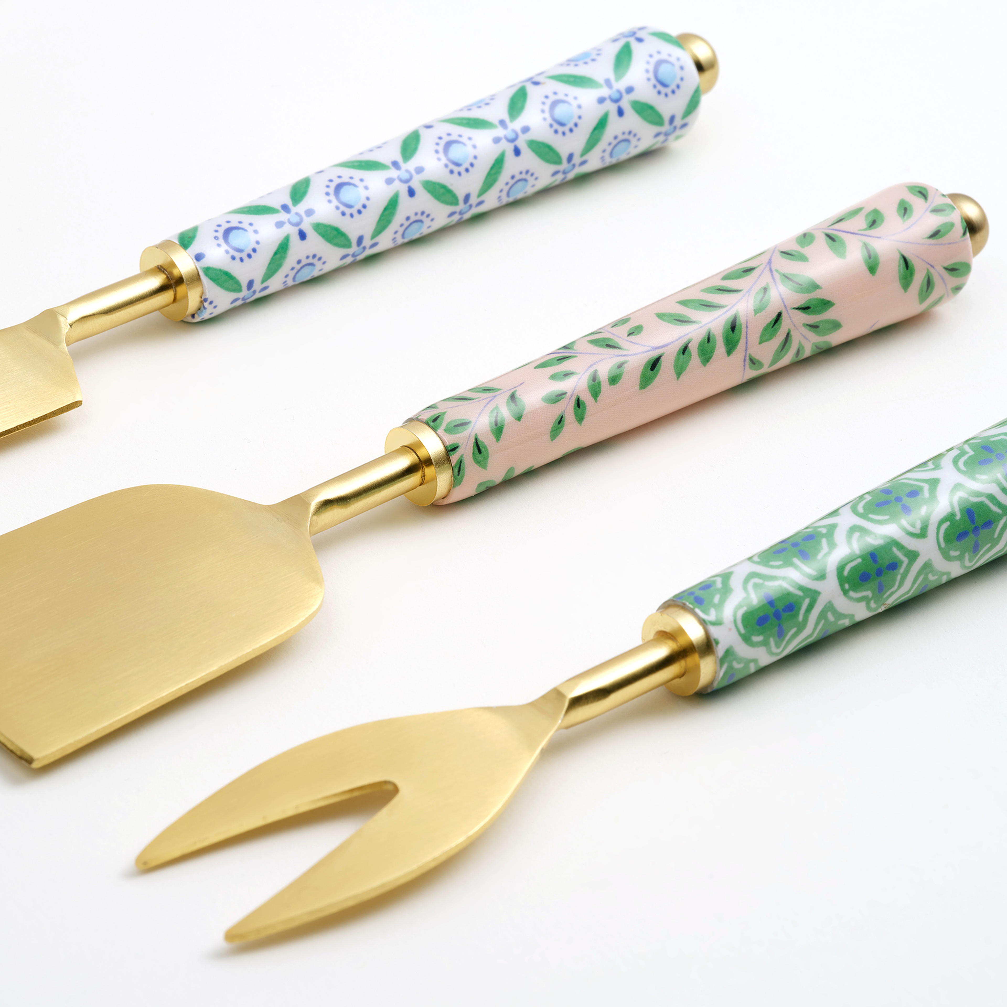 Tanda Çelik Servis Seti 5x24 Cm Altın - Renkli